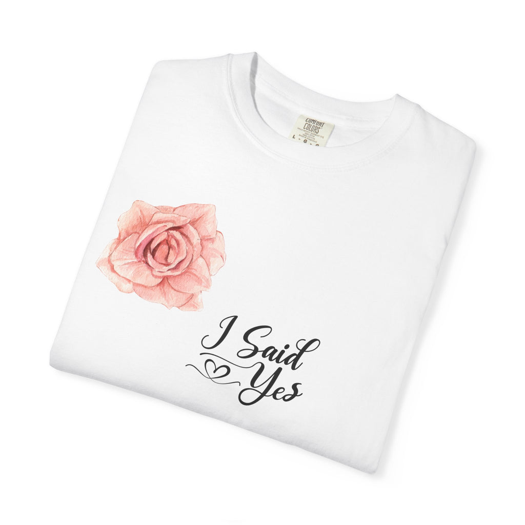 Wedding Proposal T-Shirt, Bridal Party Gift, Engagement Celebration Shirt, Love Themed Apparel, I Said Yes Shirt