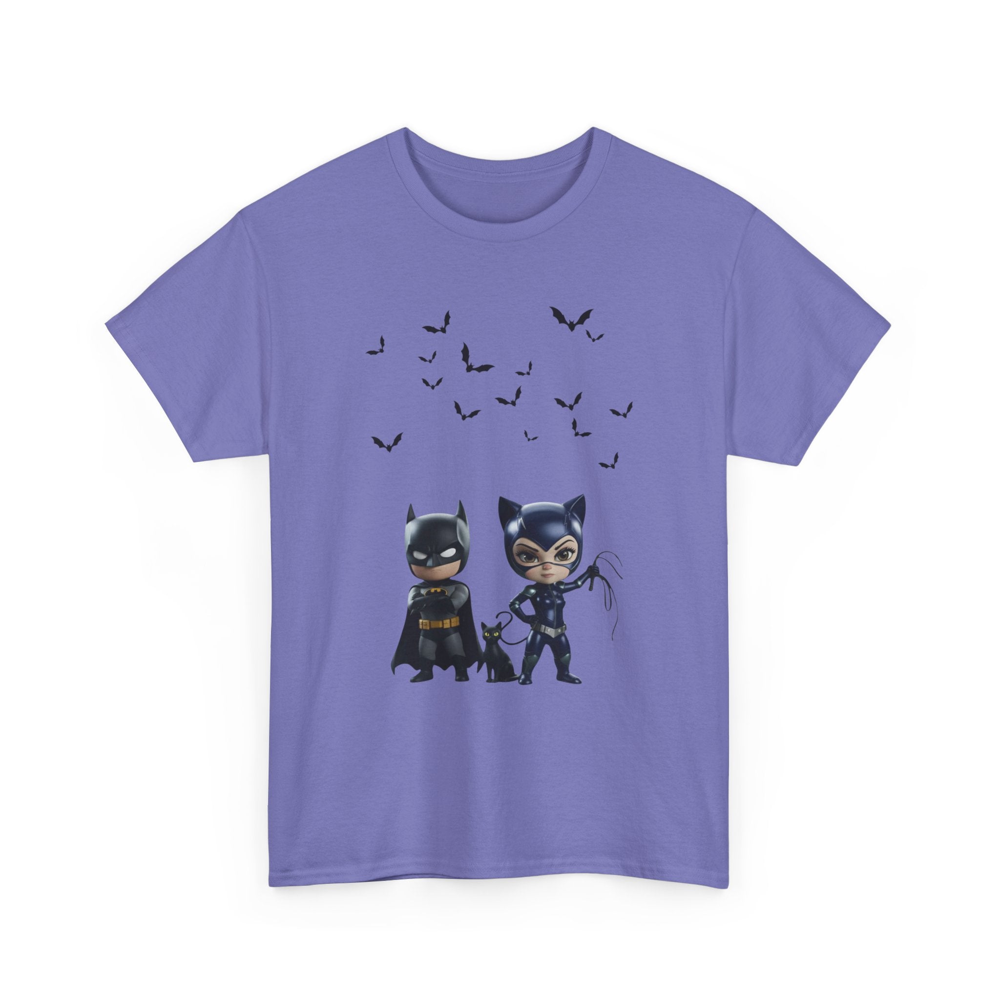 Superhero Adventure T-Shirt — Comic Style with 'Black Cat' Sidekick