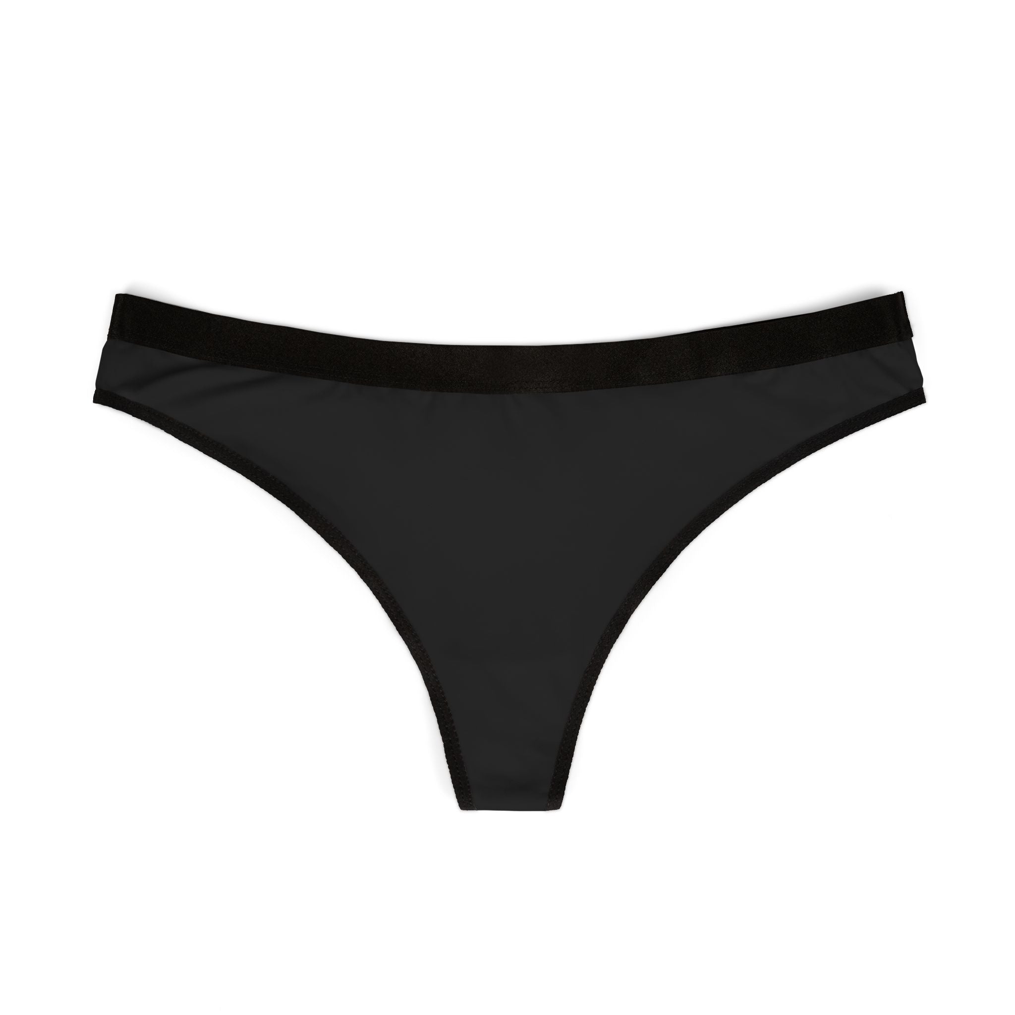 Personalixed Women's Black Seamless Thong – Minimalist Everyday Lingerie
