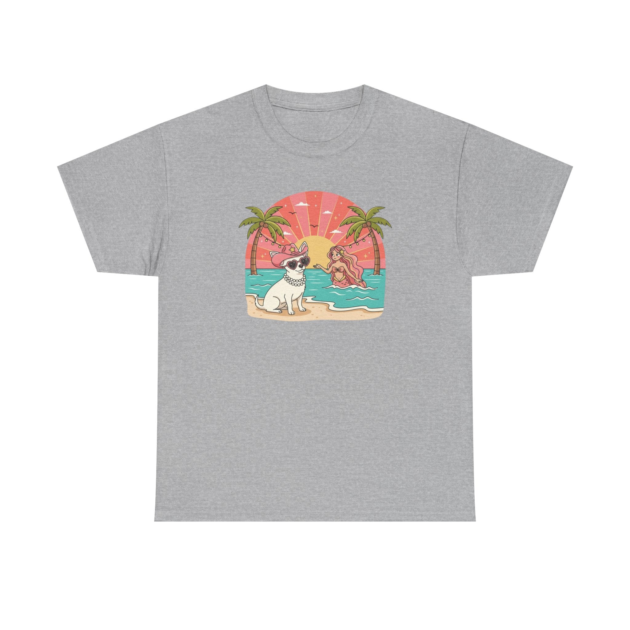 Chihuahua Shirt — Retro Sunset Palm Tree Dog Tee