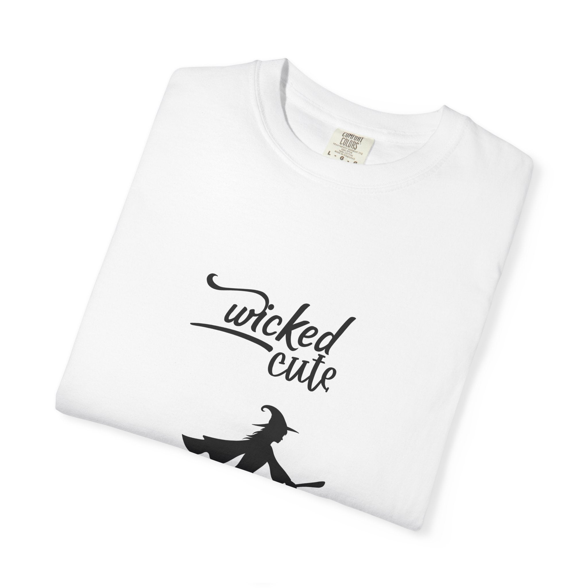 Wicked Cute Halloween T-Shirt, Unisex Garment-Dyed Tee, Pumpkin Witch Shirt, Spooky Season Apparel, Fall Festive Wear