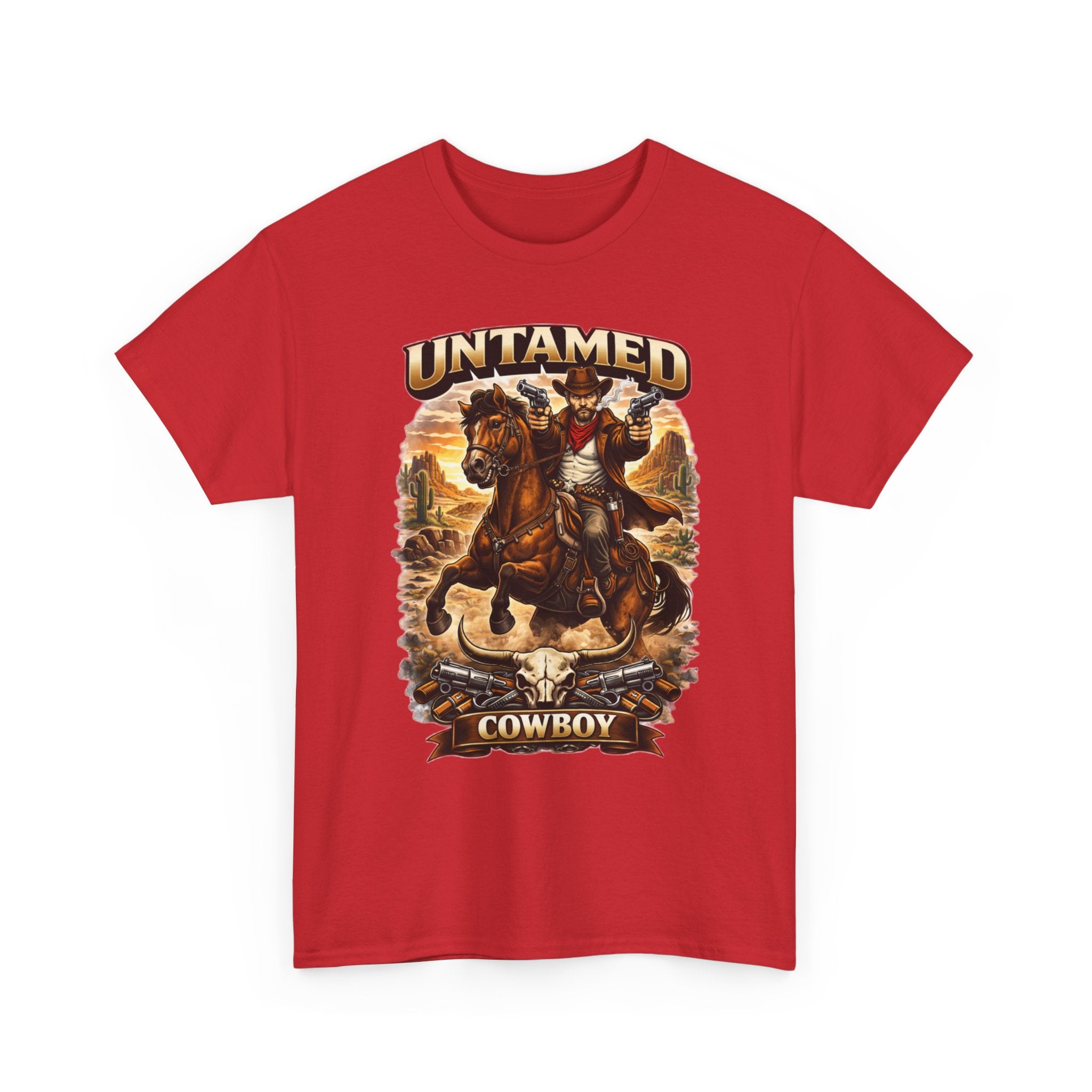 Untamed Cowboy T‑Shirt  Vintage Rodeo Horse Rider Graphic Tee
