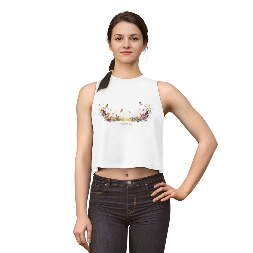 Butterfly   Crop Top – Women's Floral Graphic Tank