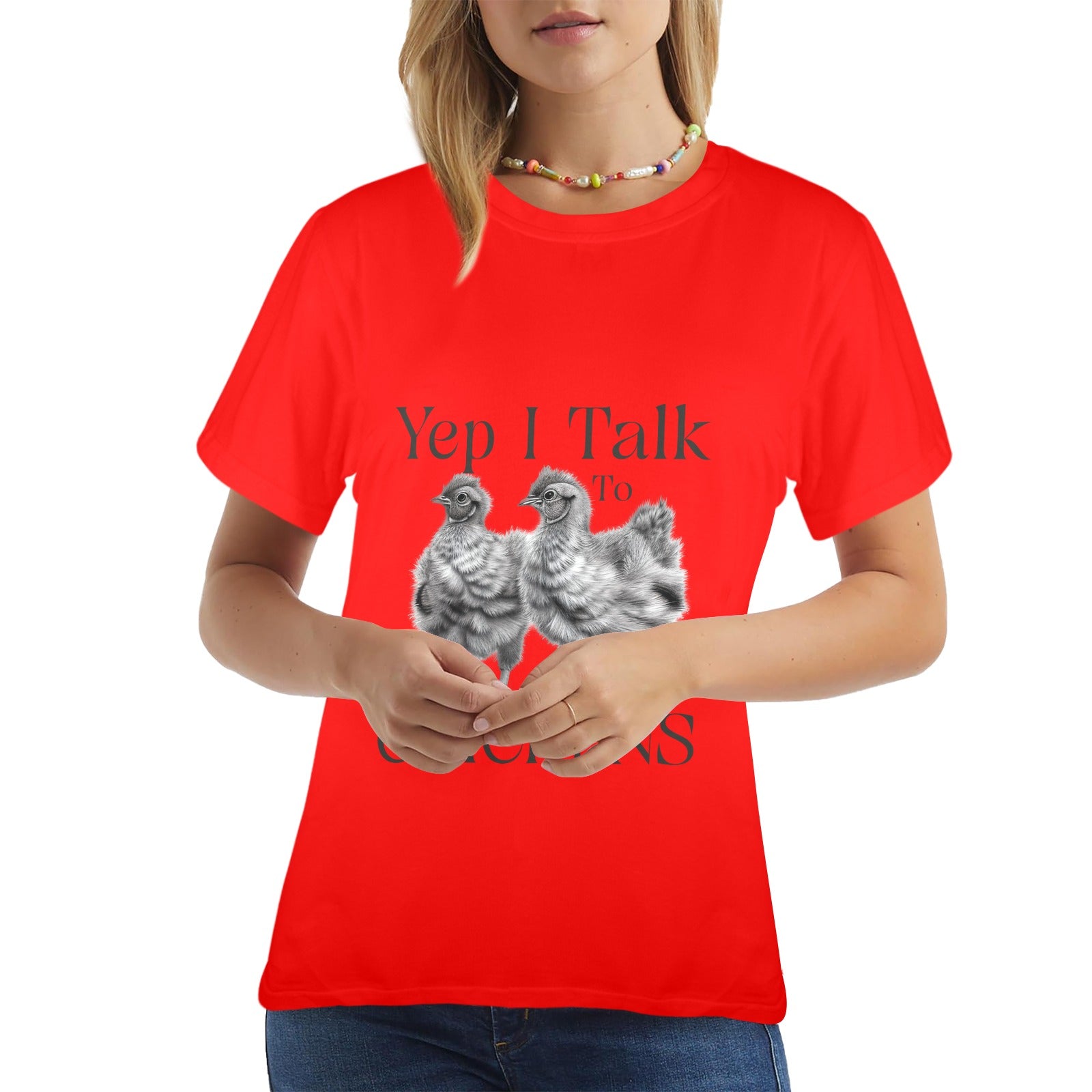 Yep I Talk To Chickens Graphic Tee