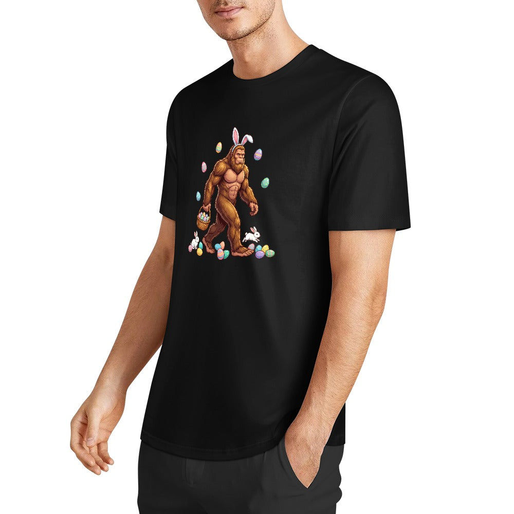 Bigfoot with Easter Basket T-Shirt | Funny Easter Graphic Tee
