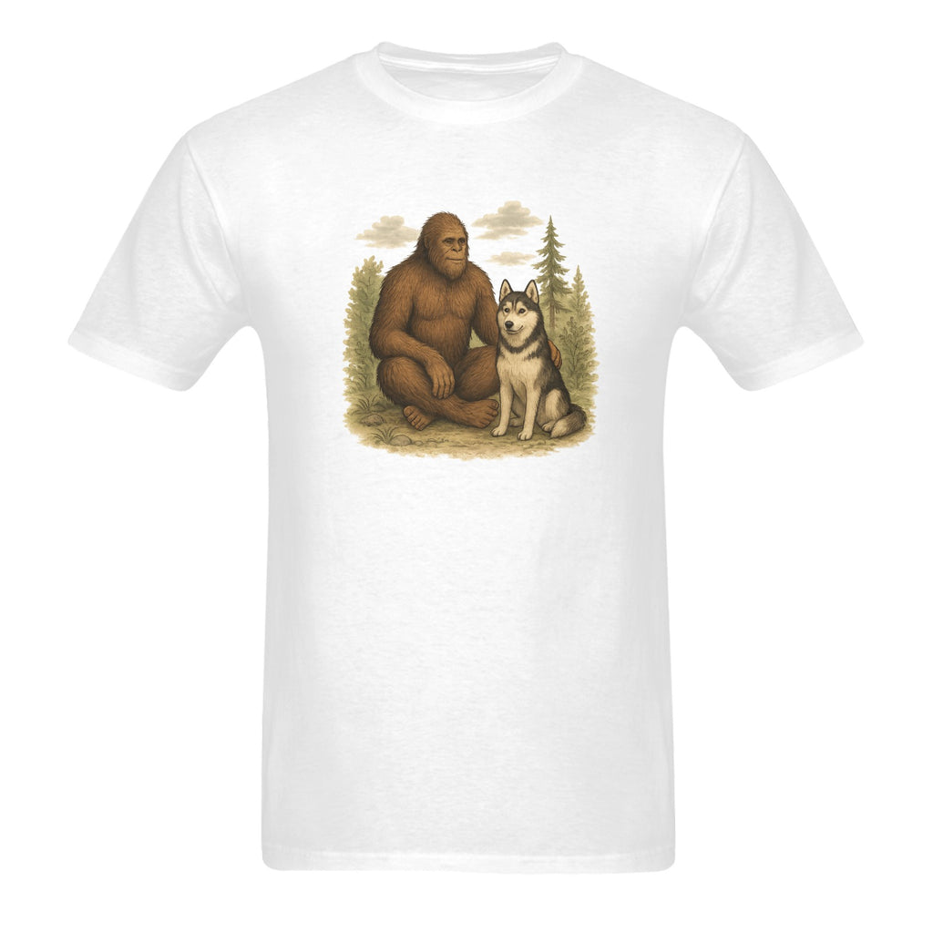 Men's Bigfoot and His Husky T-Shirt