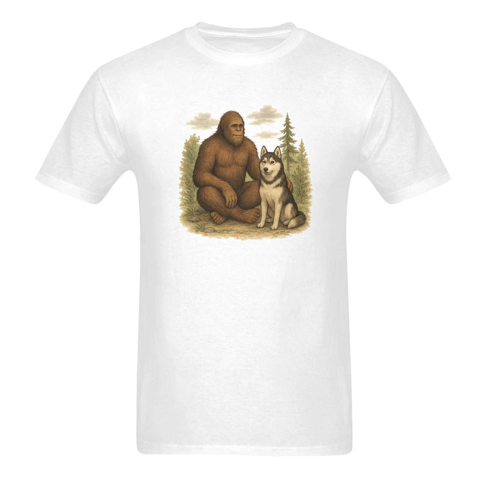 Men's Bigfoot and His Husky T-Shirt