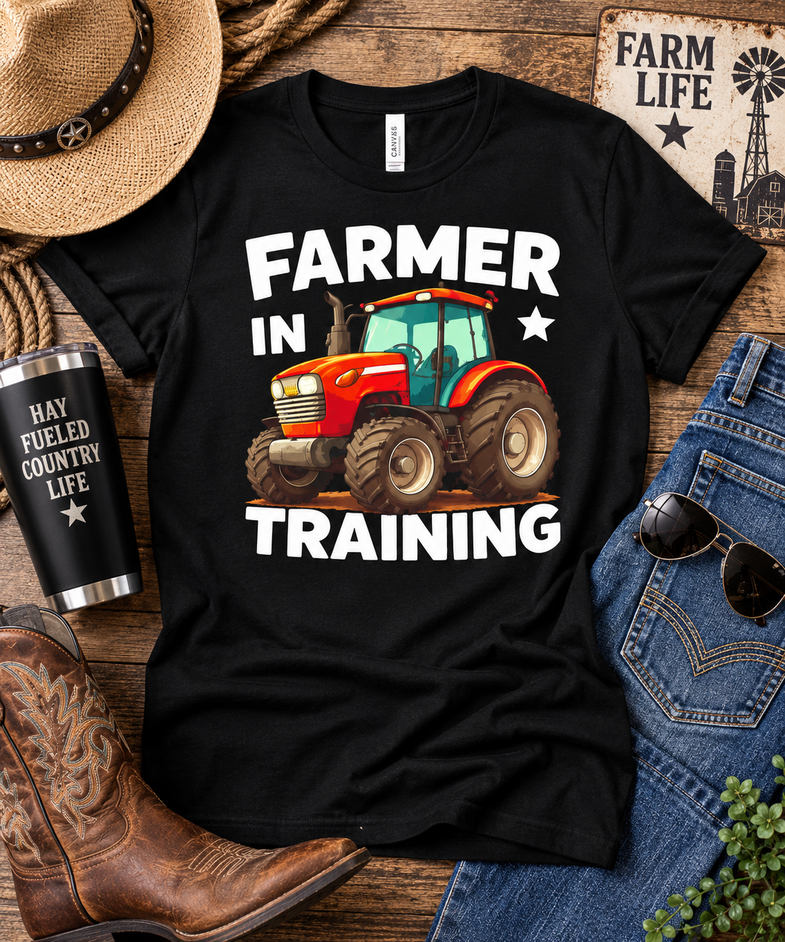 Farmer in Training Unisex T-Shirt, Funny Tractor Shirt, Farm Life Tee, Farmer Gift, Farming & Ranch Shirt