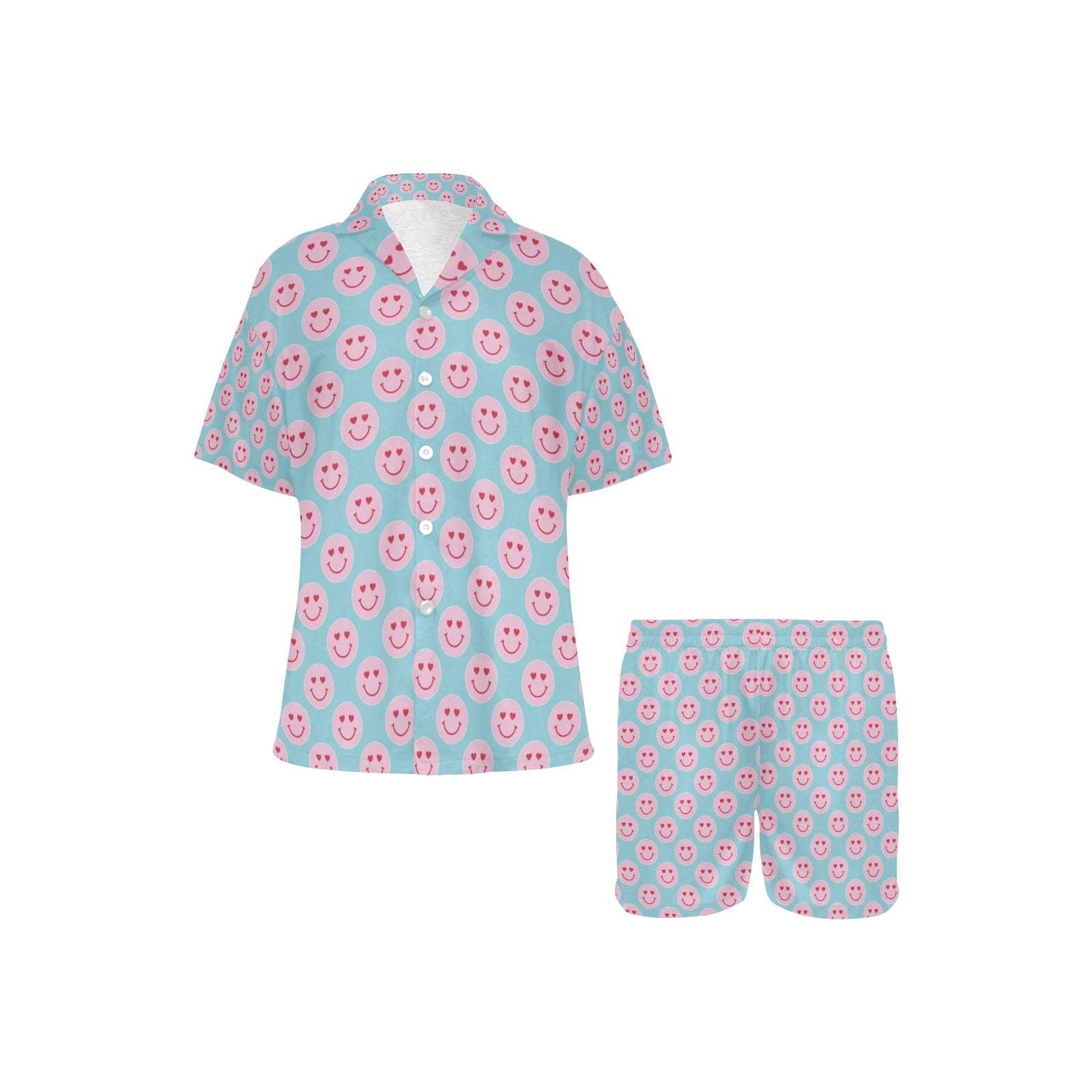 Wolf Hill Ranch Signature  "Happy Hearts Smiley Face Pajama Set