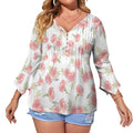 Vintage Rose Whisper Blouse Women's ruffled petal sleeve top