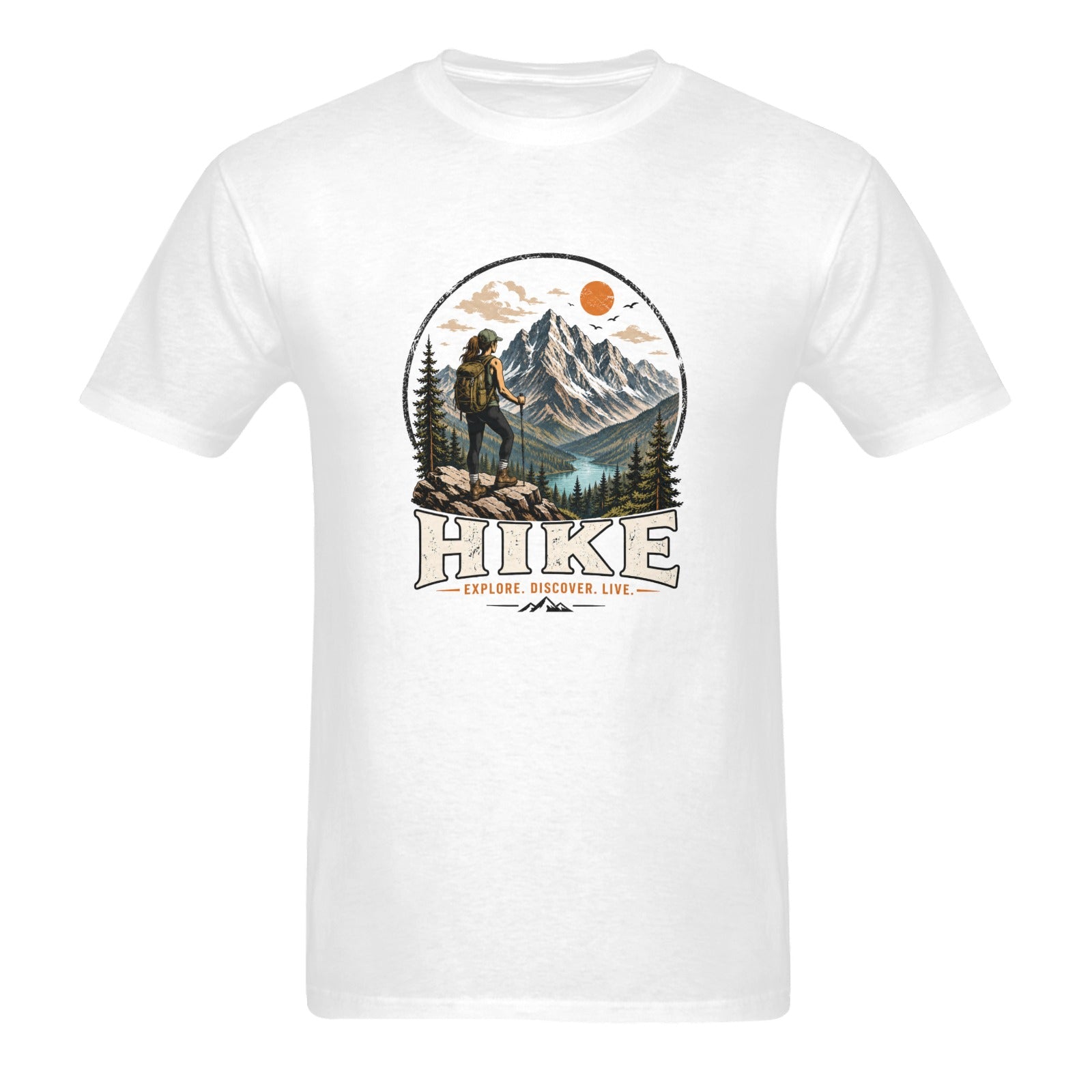 Men - Heavy Cotton T-Shirt - Front Print （Made in USA，Ships to USA Only）