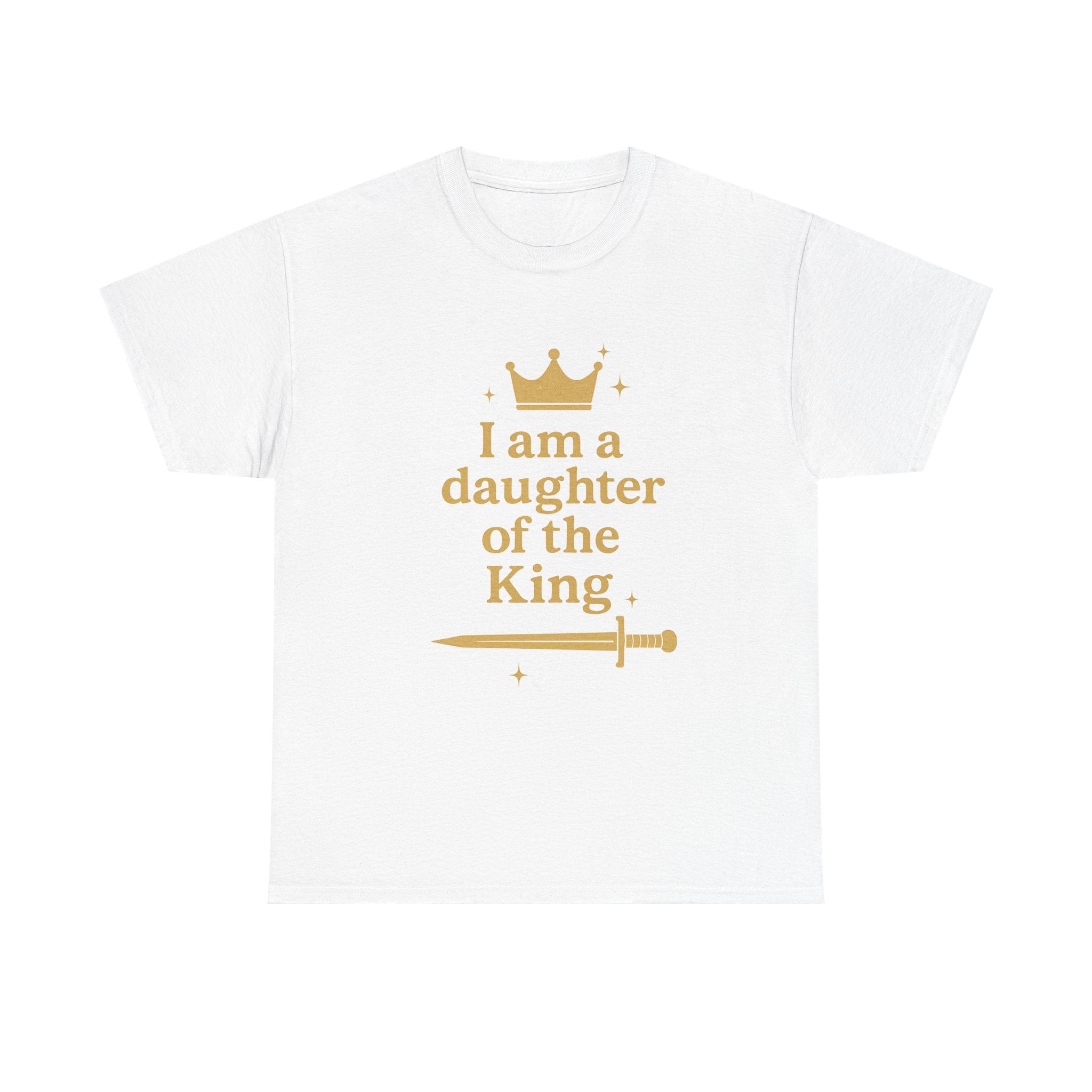 Daughter of the King T-Shirt — Christian Faith Tee with Crown & Sword Graphic