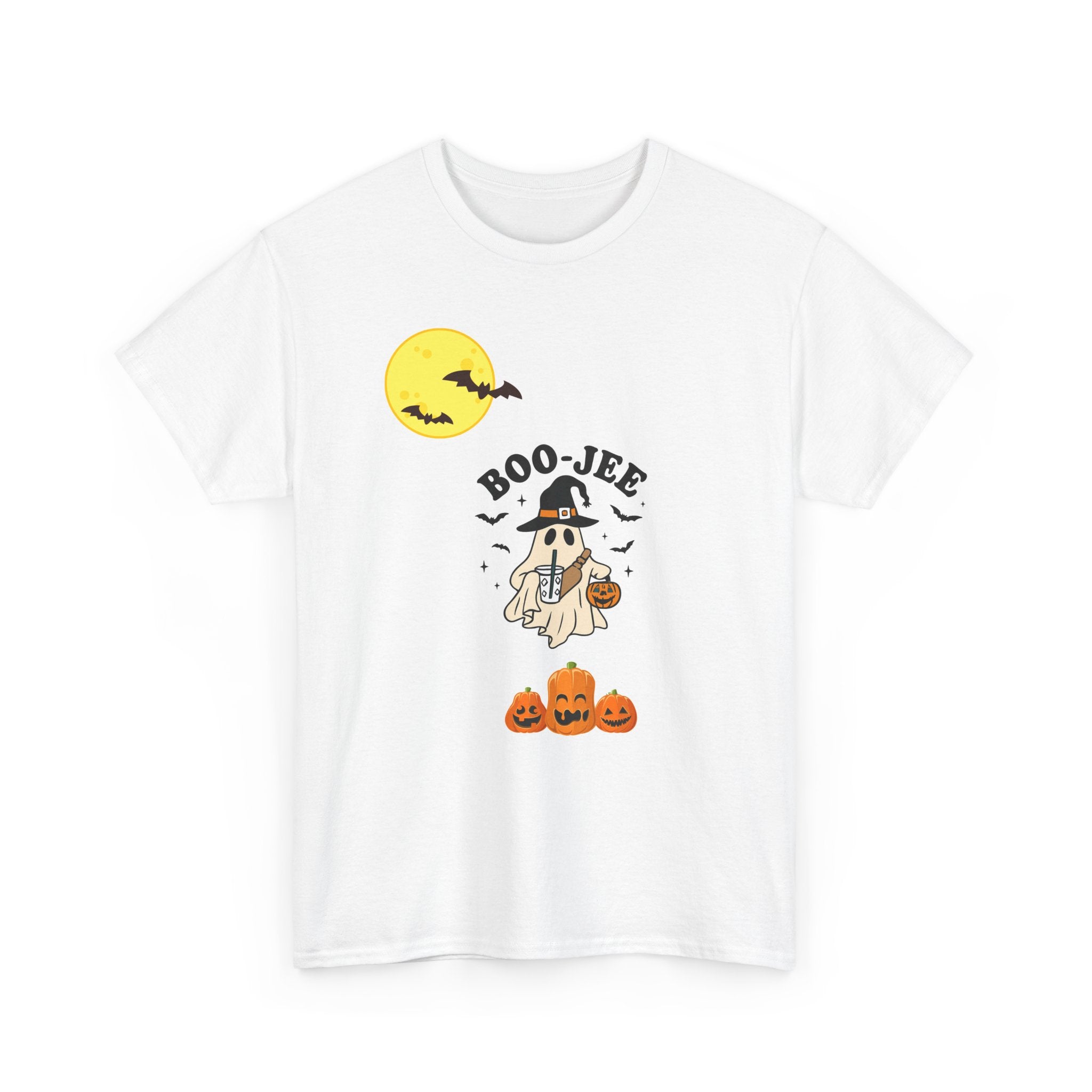 Halloween Ghost Graphic Tee, Cute Costume Shirt, Unisex Fall Apparel, Spooky Fun Gift, Boo-Jee Theme }
