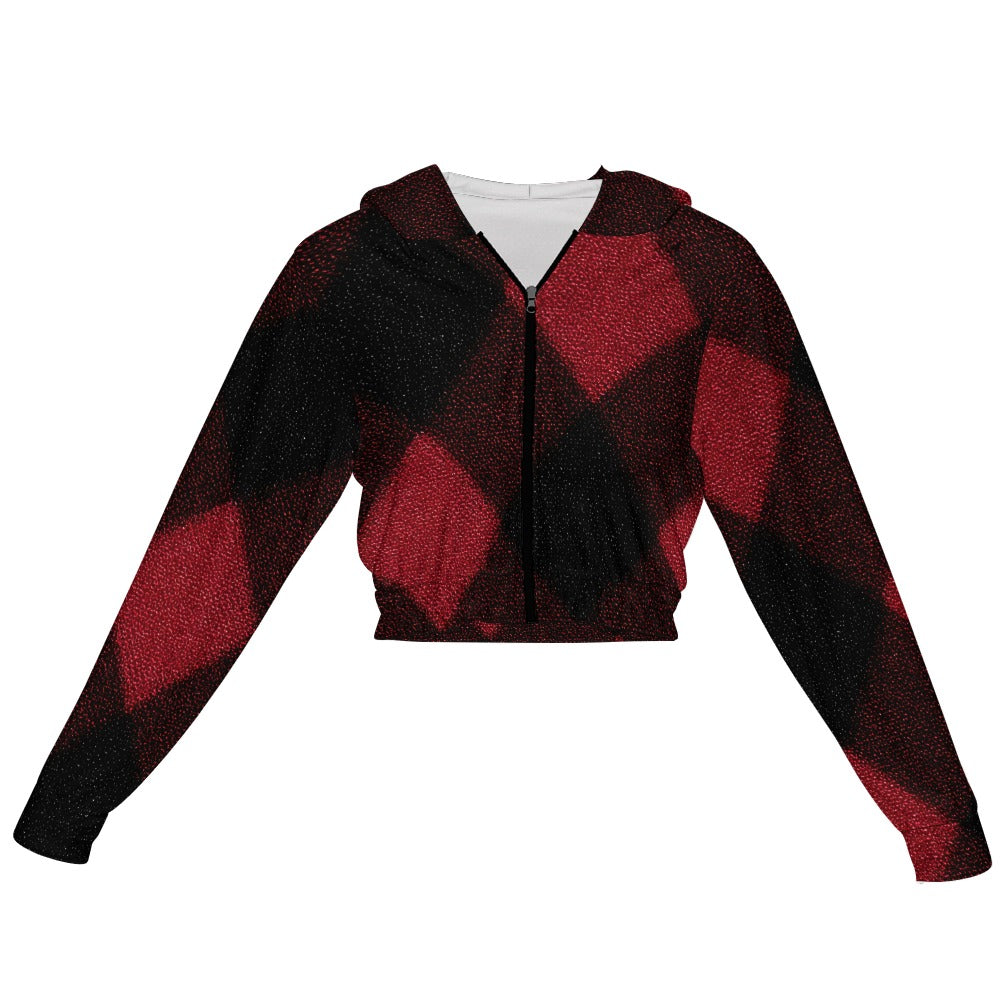 Wolf Hill Ranch – Crimson Queen Crop Zip Hoodie