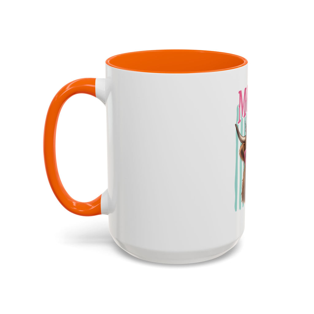 Moody Highland Cow Coffee Mug — Funny Crowned Cow with Bubblegum | Gift for Cow Lovers