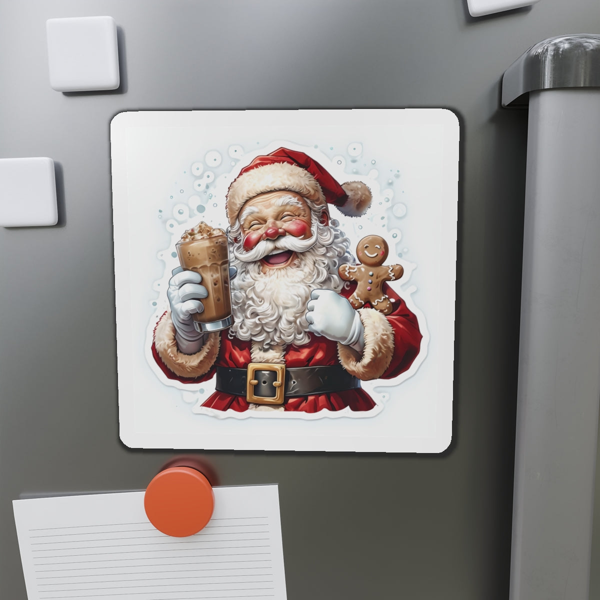 Whimsical Santa Die-Cut Magnets | Holiday Decor, Christmas Gifts, Festive Fridge Magnets, Seasonal Home Decor, Santa Claus Stickers