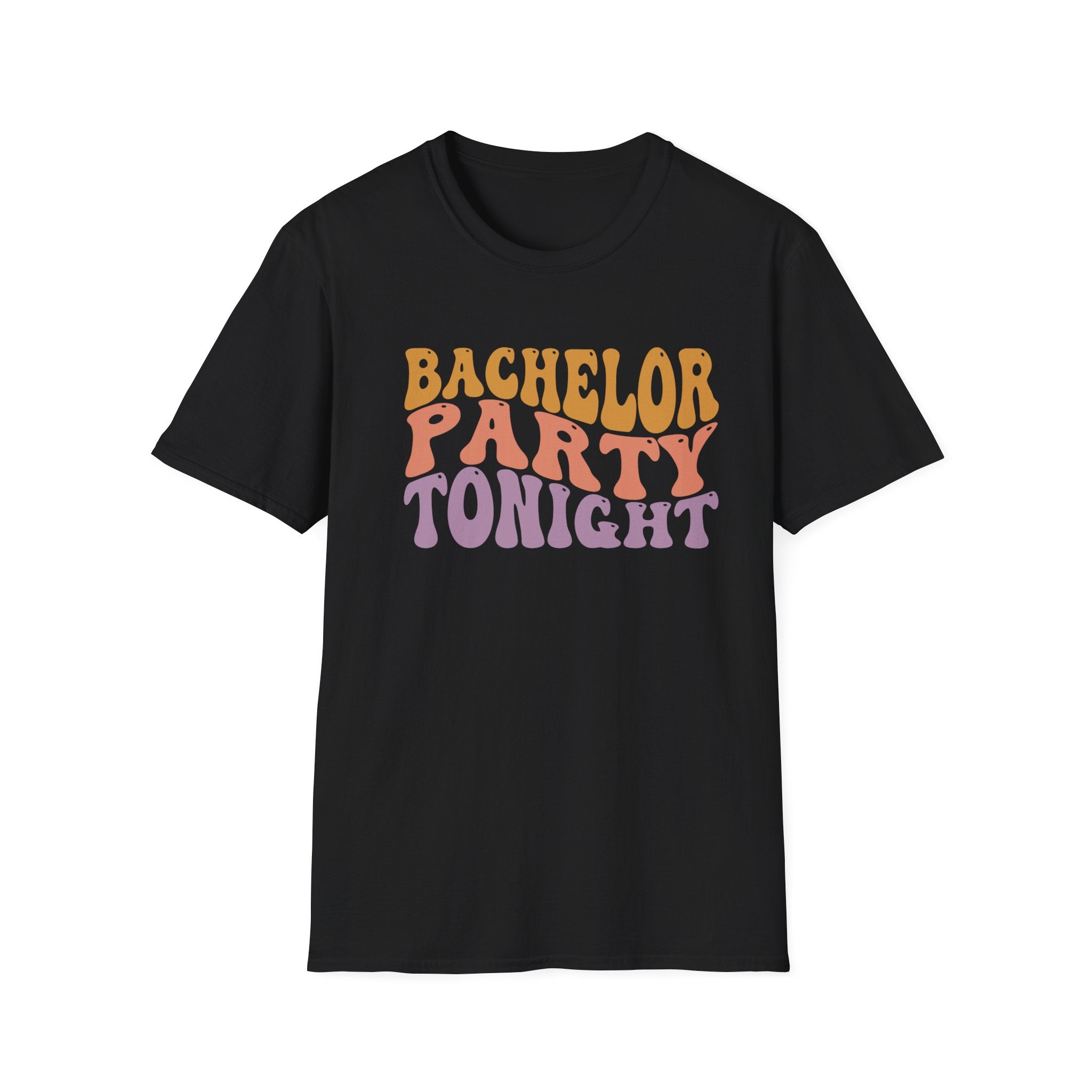 Bachelor Party Tonight T-Shirt — Retro Groovy Bachelorette/Bachelor Celebration Tee