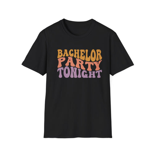 Bachelor Party Tonight T-Shirt — Retro Groovy Bachelorette/Bachelor Celebration Tee