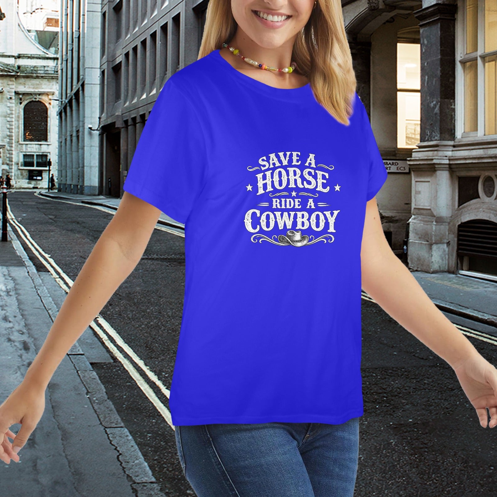 Women's Save A Horse T-Shirt  （Made in USA，Ships to USA Only）