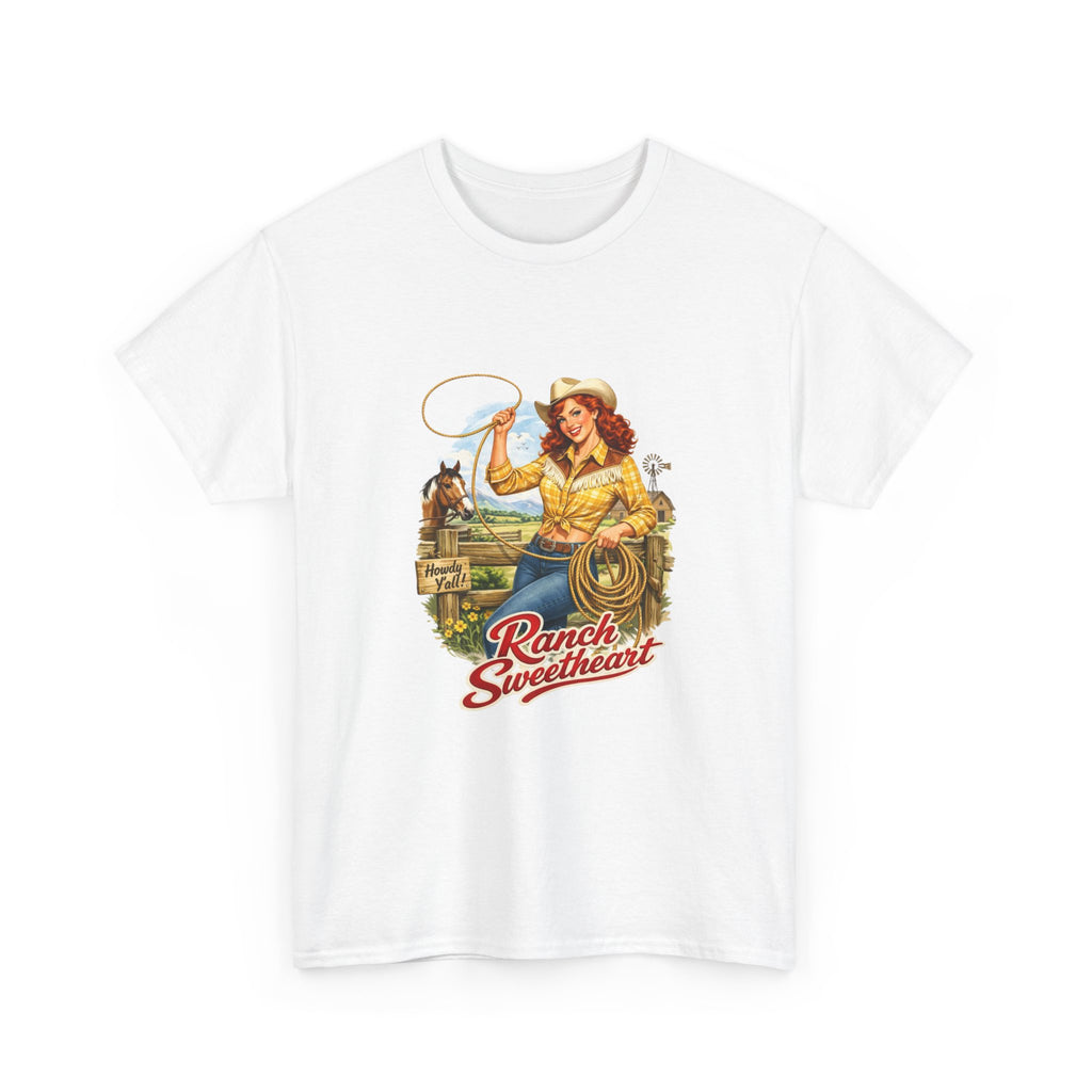 Cowgirl 'Ranch Sweetheart' Graphic Tee – Vintage Western Shirt