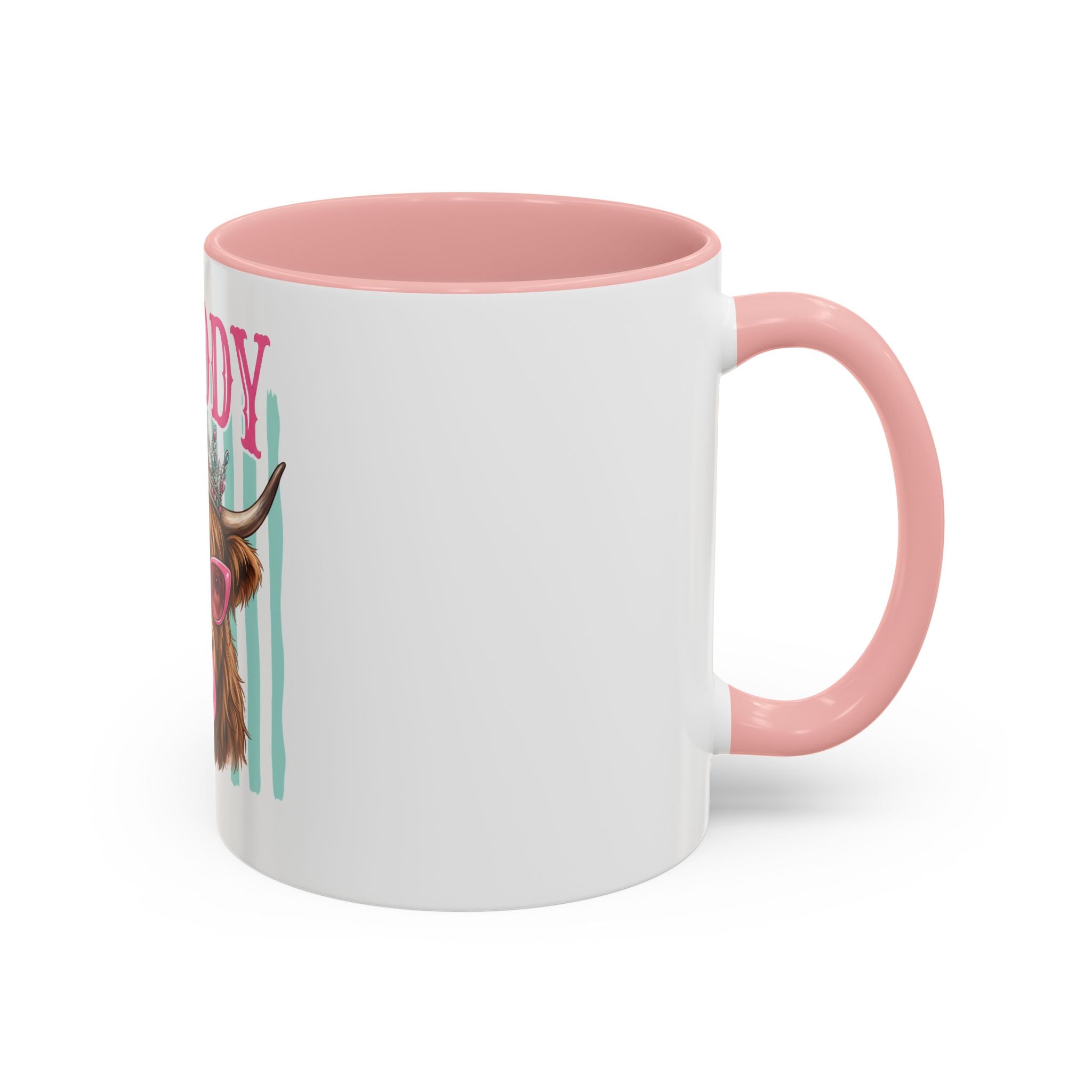 Moody Highland Cow Coffee Mug — Funny Crowned Cow with Bubblegum | Gift for Cow Lovers
