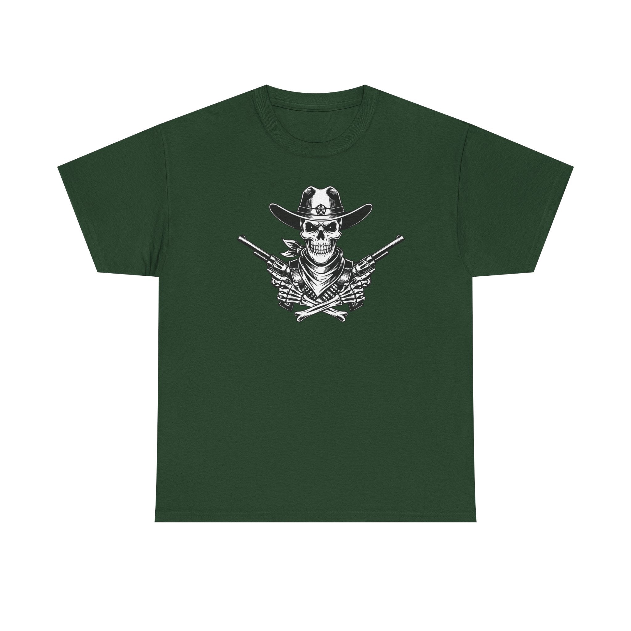 Skull Cowboy T-Shirt — Western Gunslinger Graphic Tee