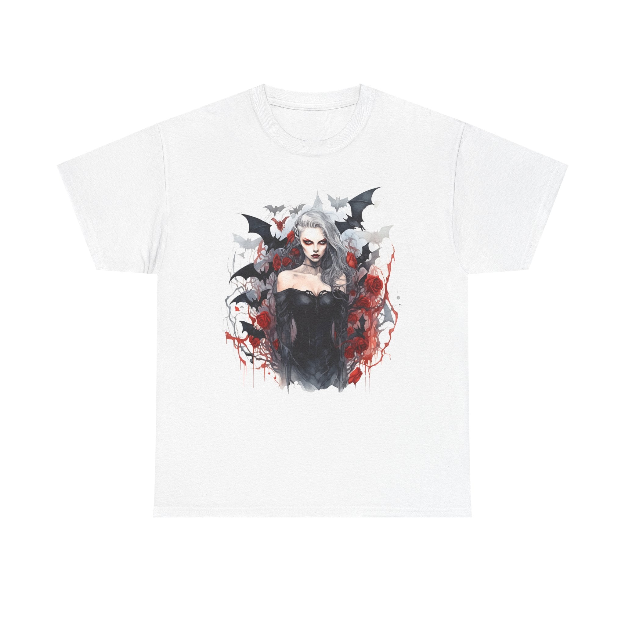 Vampire Queen Gothic T-Shirt — Dark Bat Vampire Tee