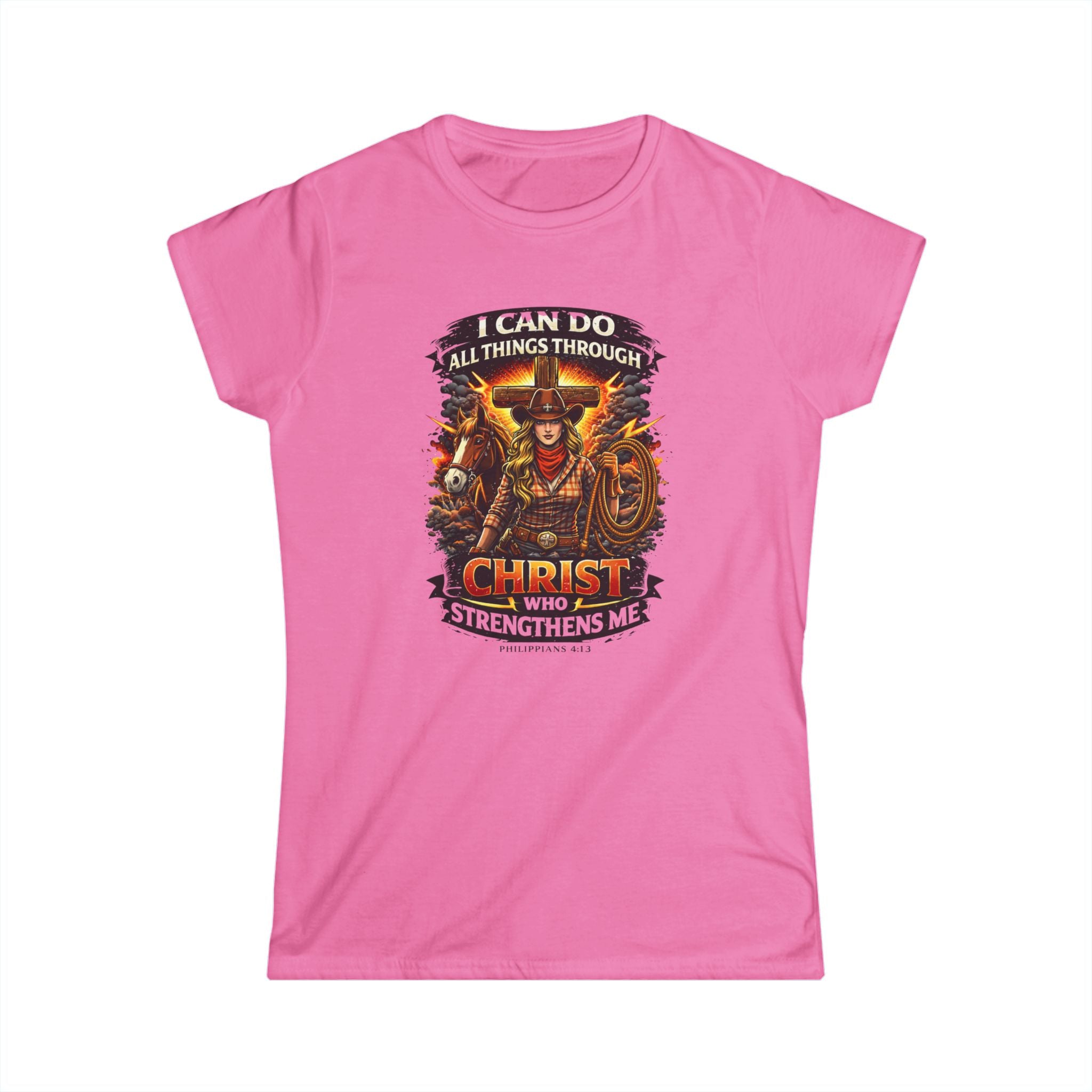 Christian Tee - "I Can Do All Things Through Christ Who Strengthens Me" Women’s Inspirational Shirt