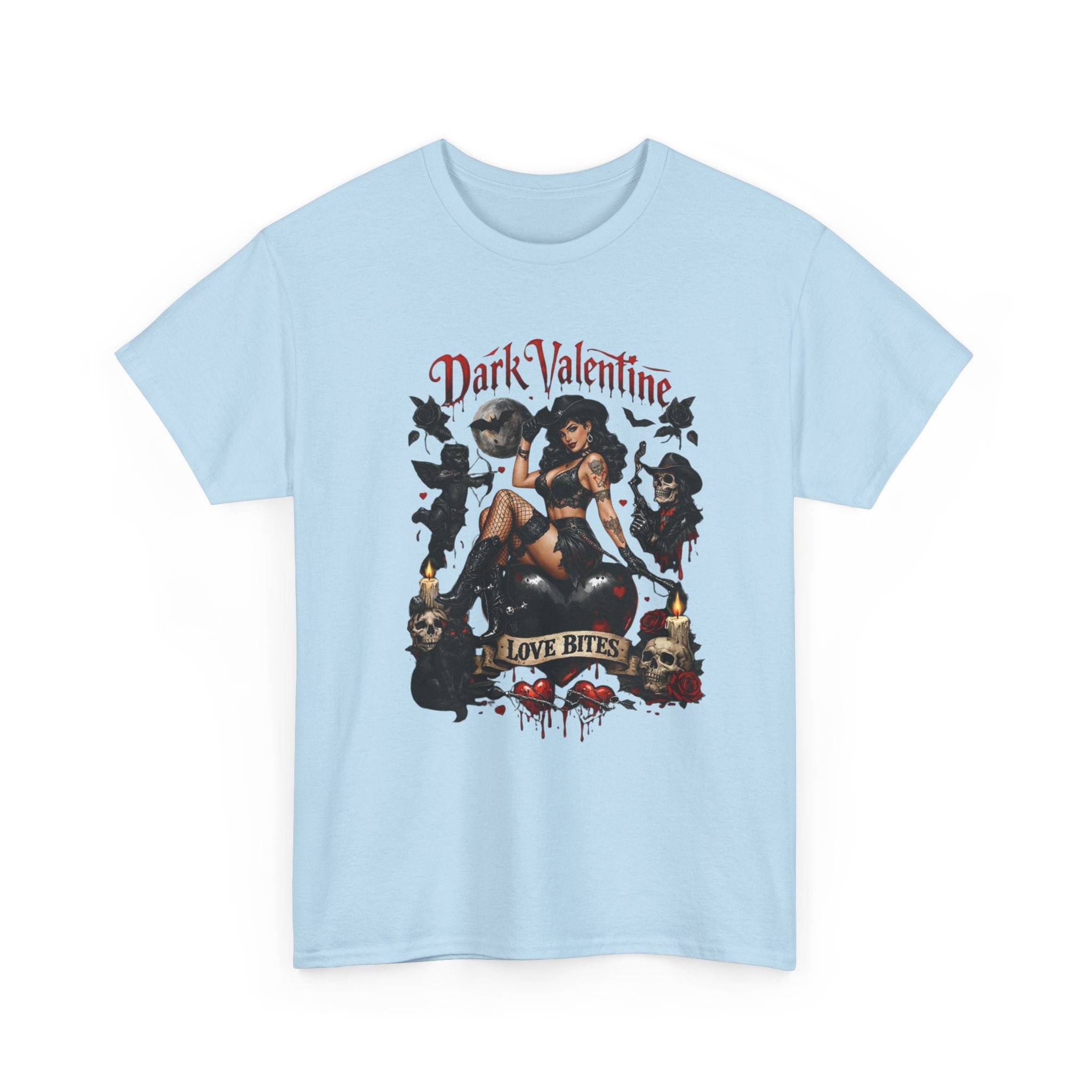 Love Bites Dark Valentine T-Shirt — Fantasy Humor Graphic Tee