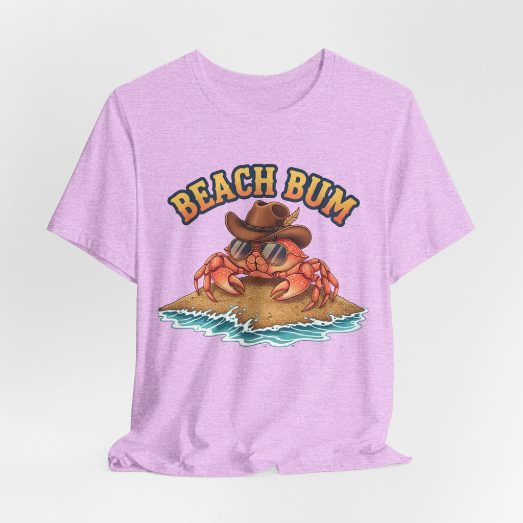 Beach Bum Crab T-Shirt — Funny Coastal Vacation Tee