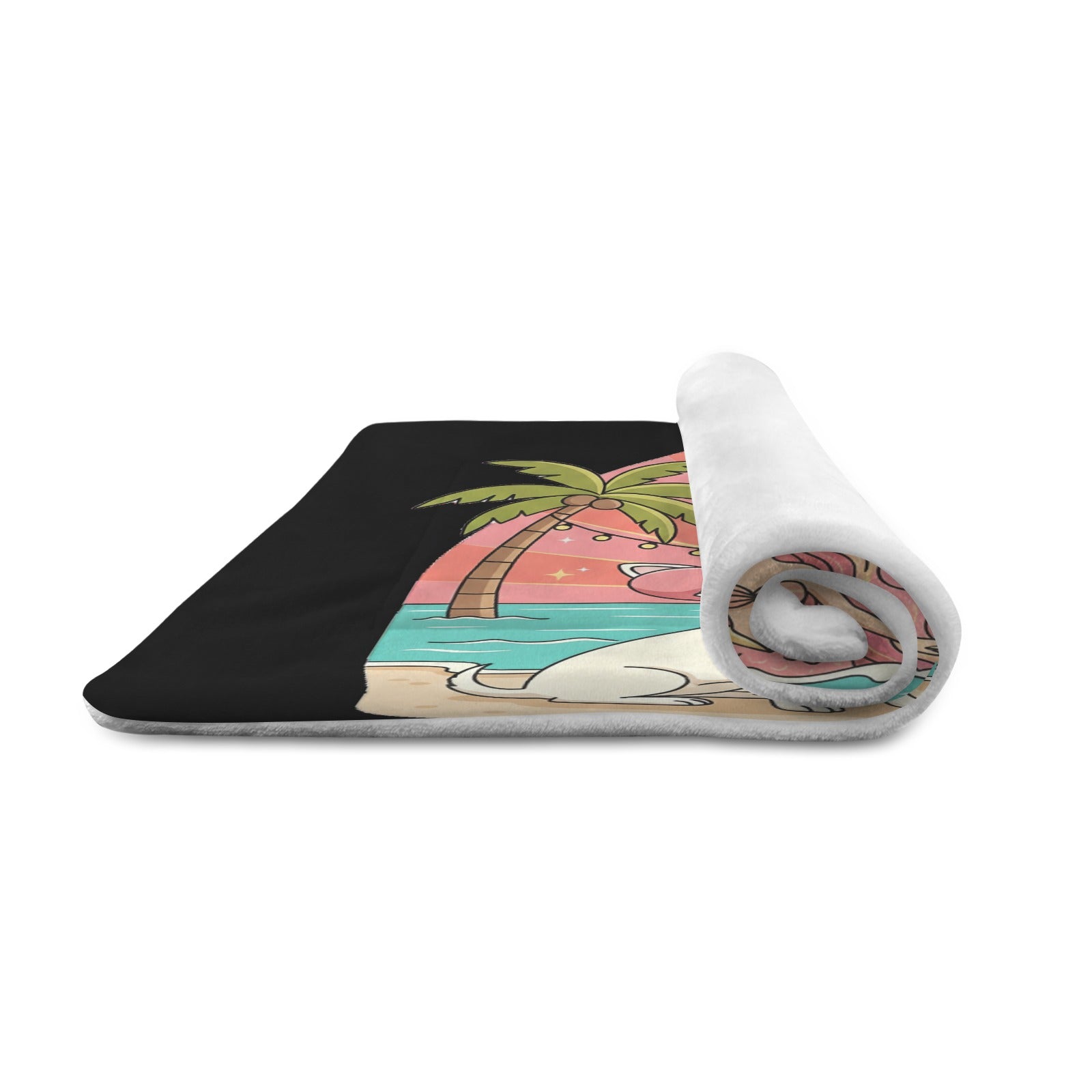 Chihuahua Retro Sunset Palm Tree Pet Mat — Beach Ready