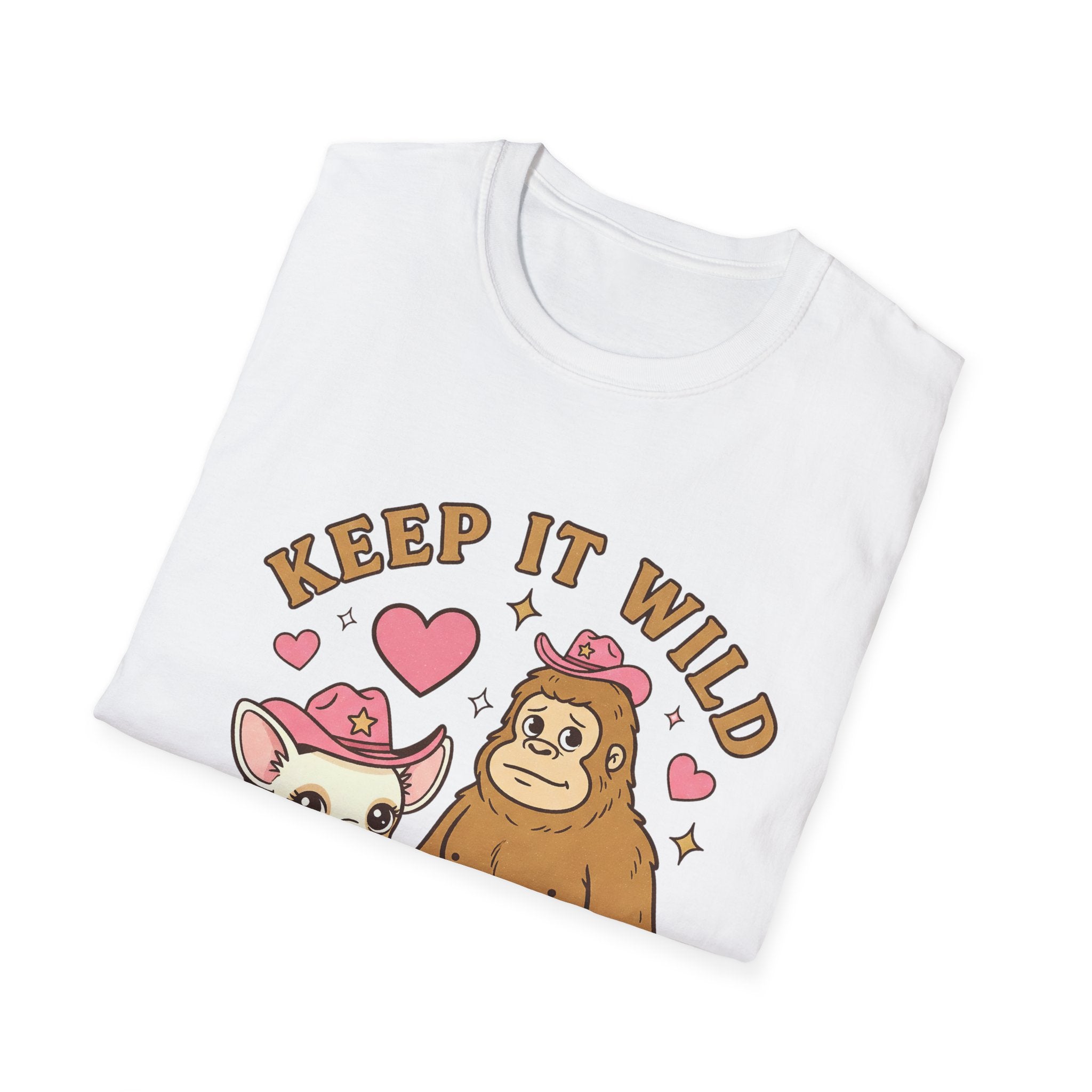 Keep It Wild T-Shirt — Cute  Coco Chihuahua & Sasquatch Graphic Tee