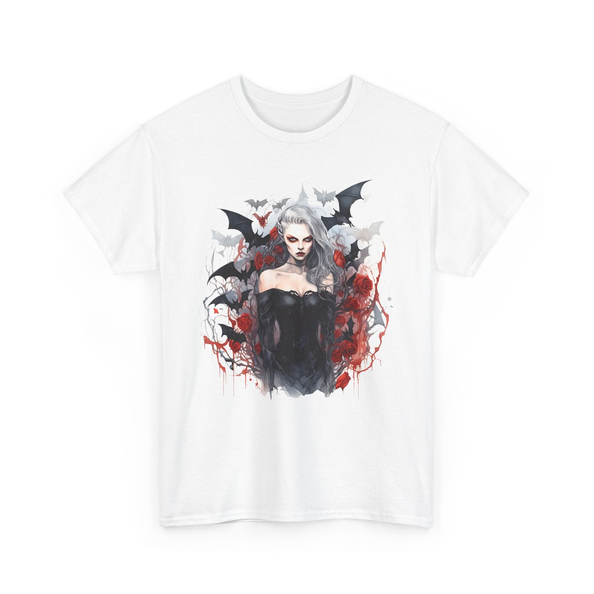 Vampire Queen Gothic T-Shirt — Dark Bat Vampire Tee