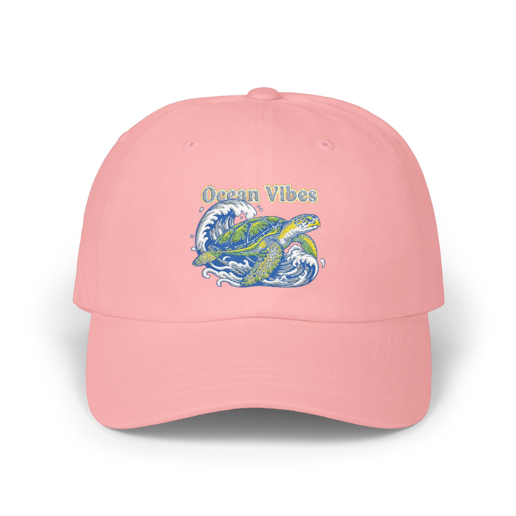 Ocean Vibes Dad Cap – Embroidered Wave Baseball Hat