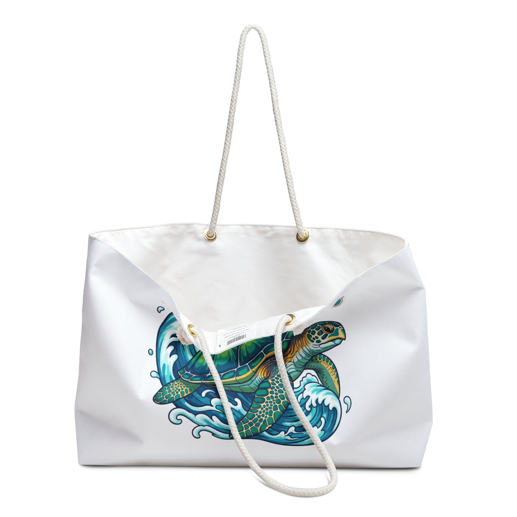Ocean Vibes Weekender Bag — Sea Turtle Travel Tote for Beach Trips & Vacations