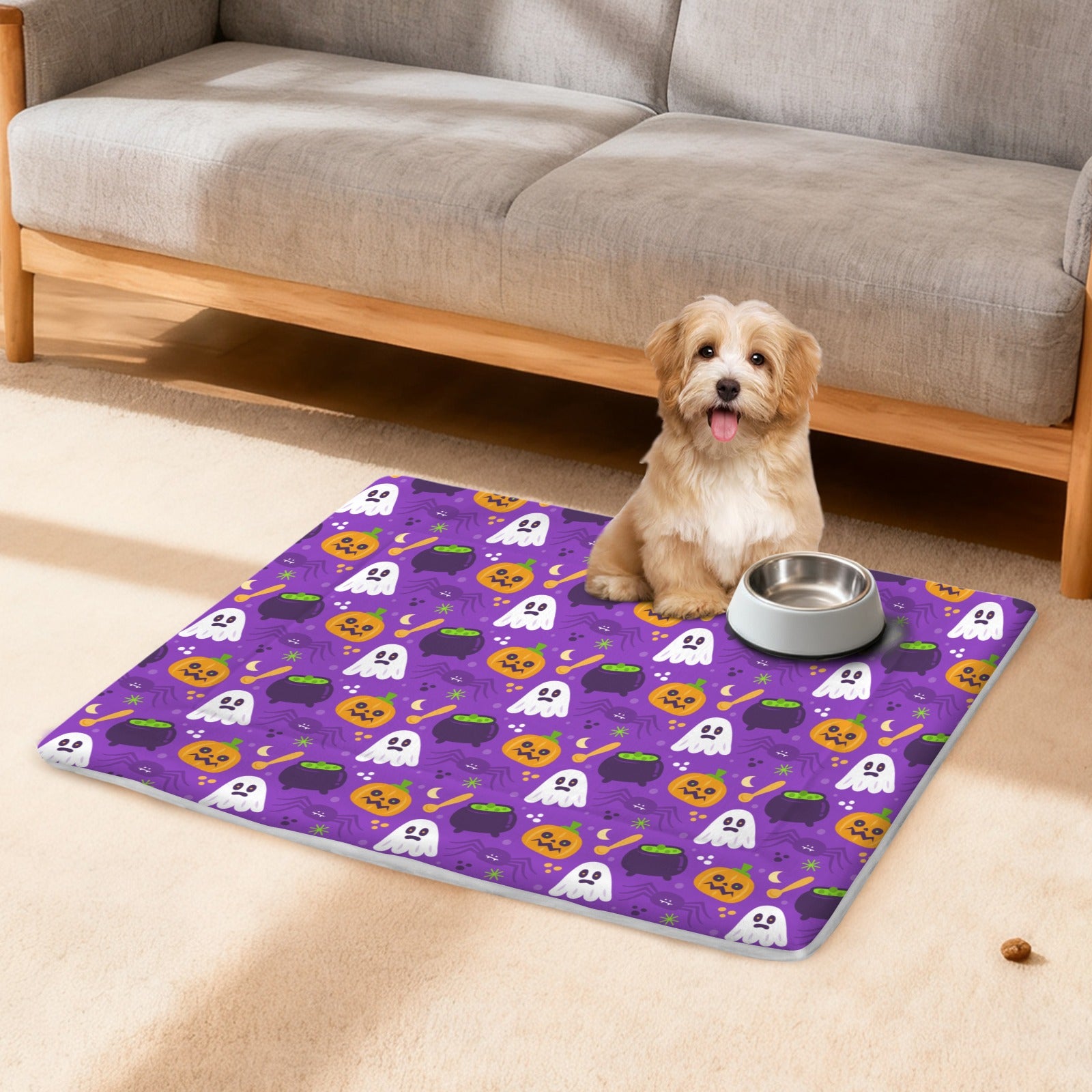 Coco's Haunted Halloween Collection  Ghost & Pumpkin Dog & Cat Mat