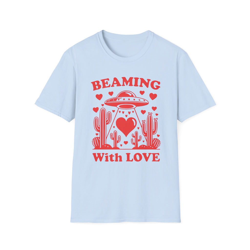 Beaming With Love UFO Tee — Valentine’s Day Graphic T-Shirt Trendy