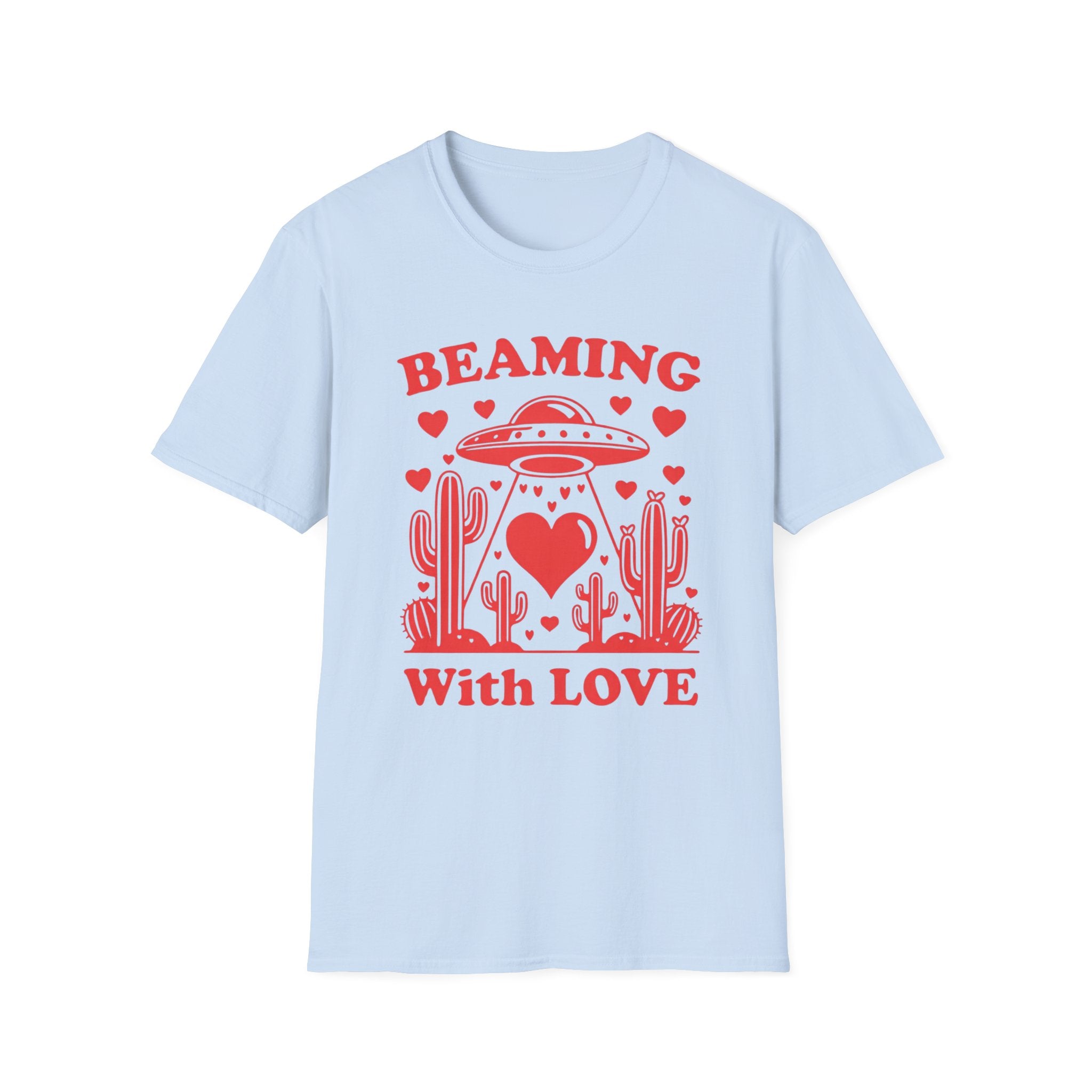 Beaming With Love UFO Tee — Valentine’s Day Graphic T-Shirt Trendy