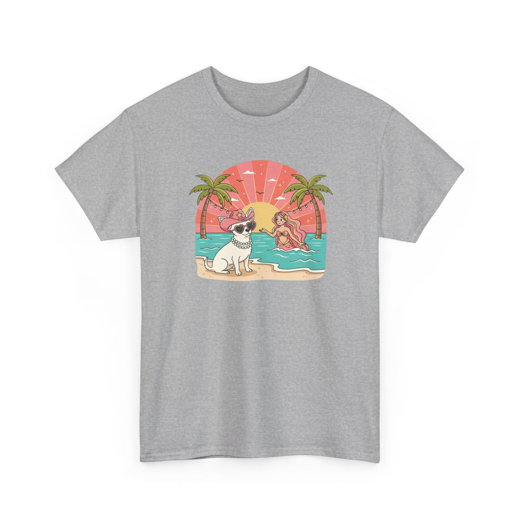 Chihuahua Shirt — Retro Sunset Palm Tree Dog Tee
