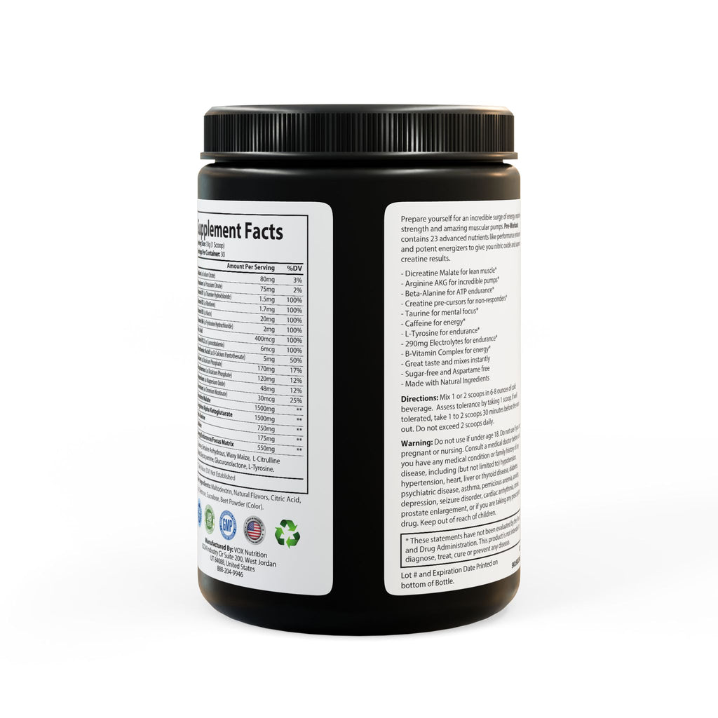 TRAIN INSANE Pre-Workout Supplement, Watermelon (300g, 10.58oz)