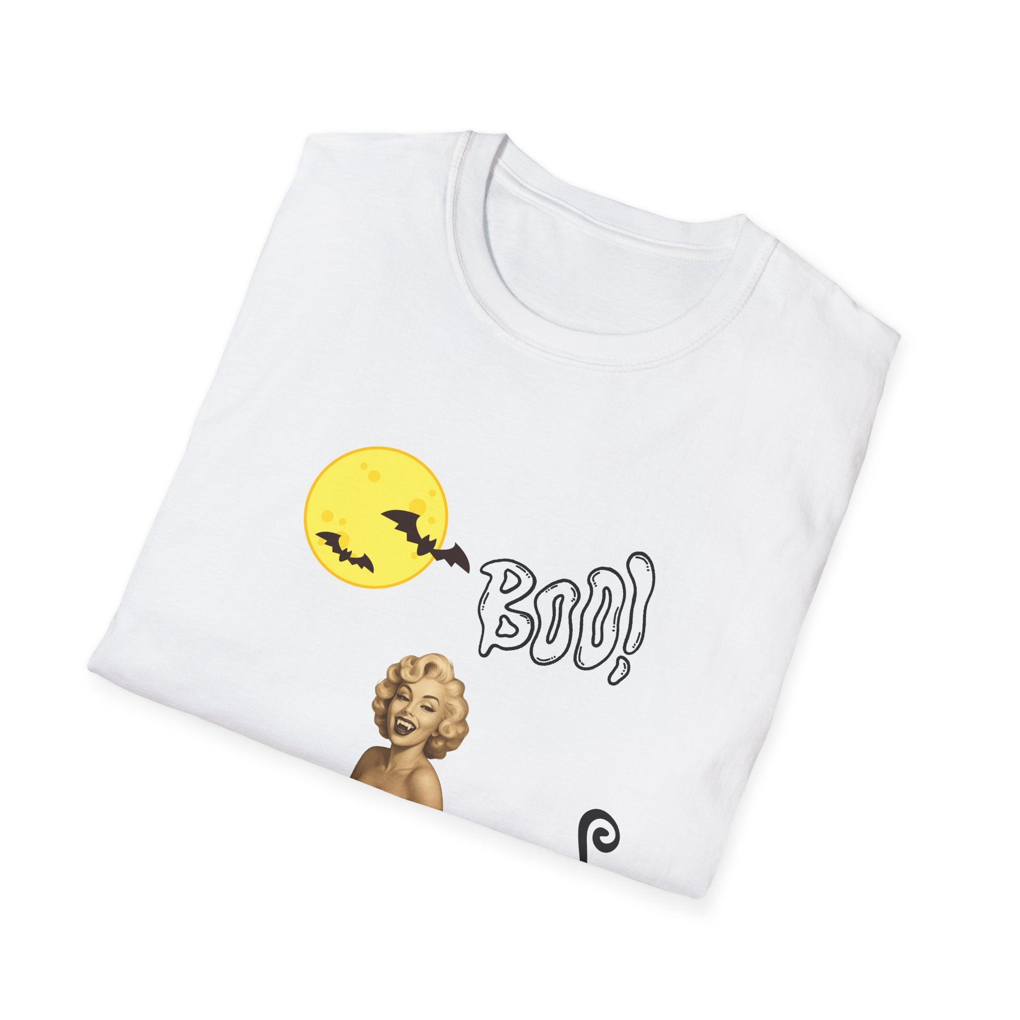 Halloween Retro Graphic T-Shirt, Unisex Tee, Boo Cat Art, Spooky Season Shirt, Fall Fashion, Gift for Cat Lovers, Fun Halloween Outfit
