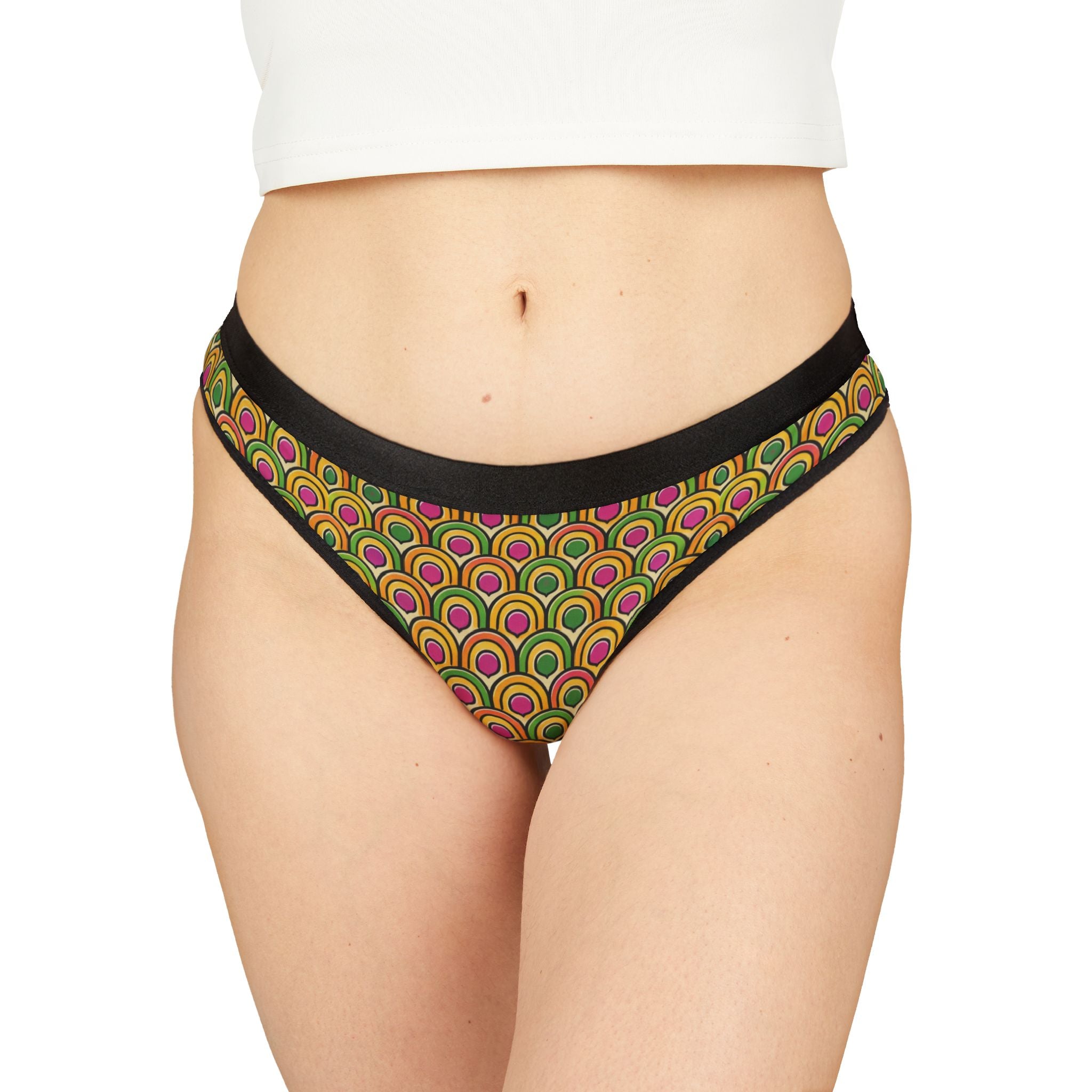 Citrus Crush Women's Thong — Colorful 60s-Inspired Pattern