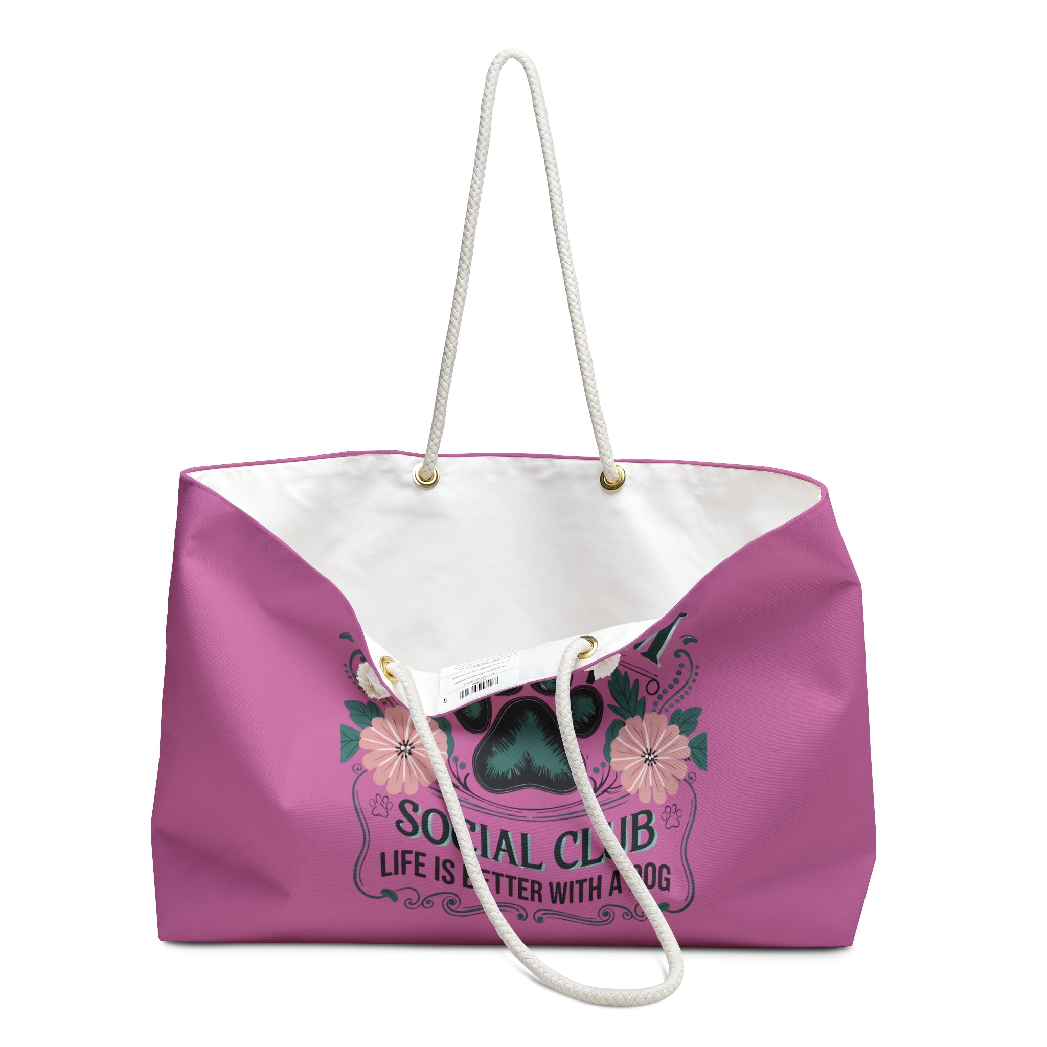 Dog Mom Weekender Bag — "Life Is Better With A Dog" Travel Tote