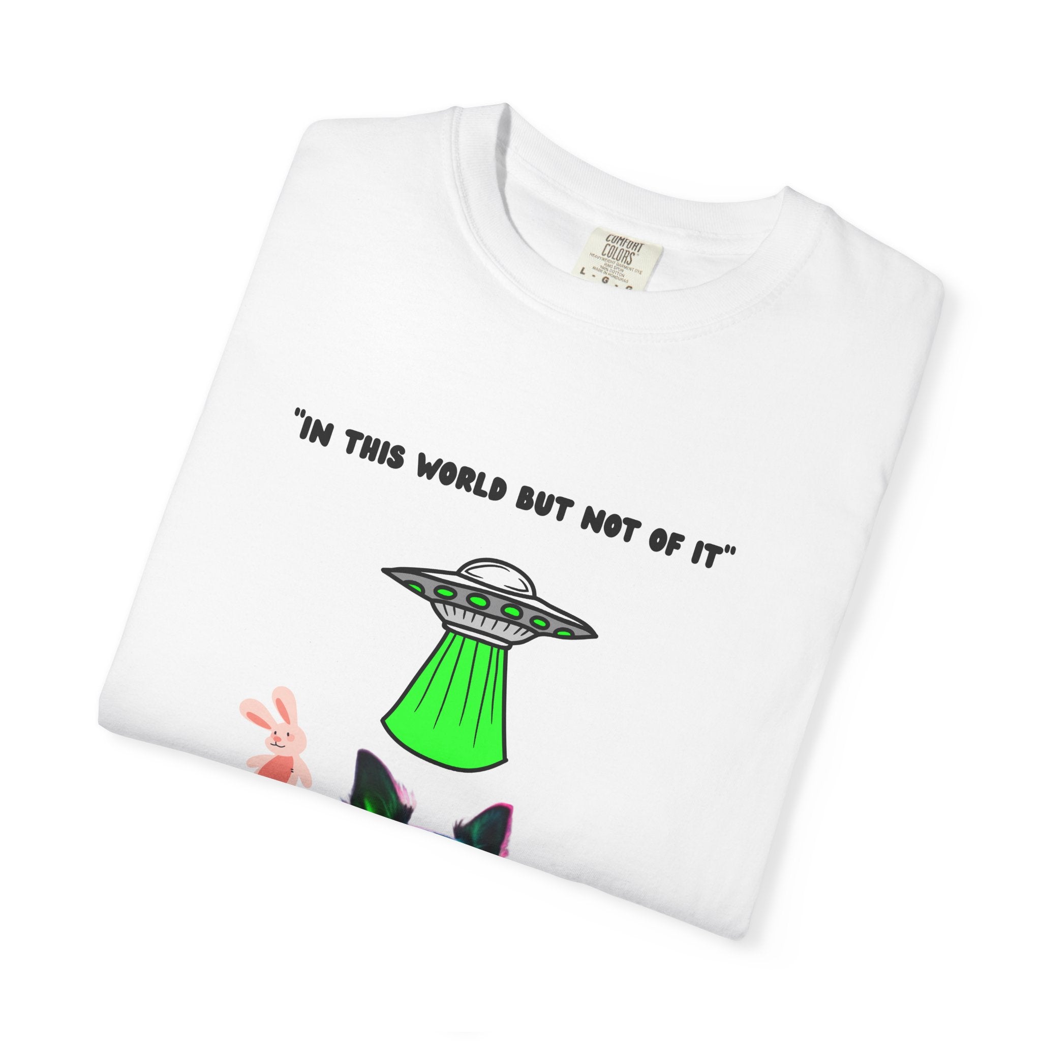 Cosmic Dog T-Shirt, Fun Graphic Tee, Pet Lover Gift, Quirky Humor Shirt, Alien Dog Apparel, Cute Dog Lover Merch