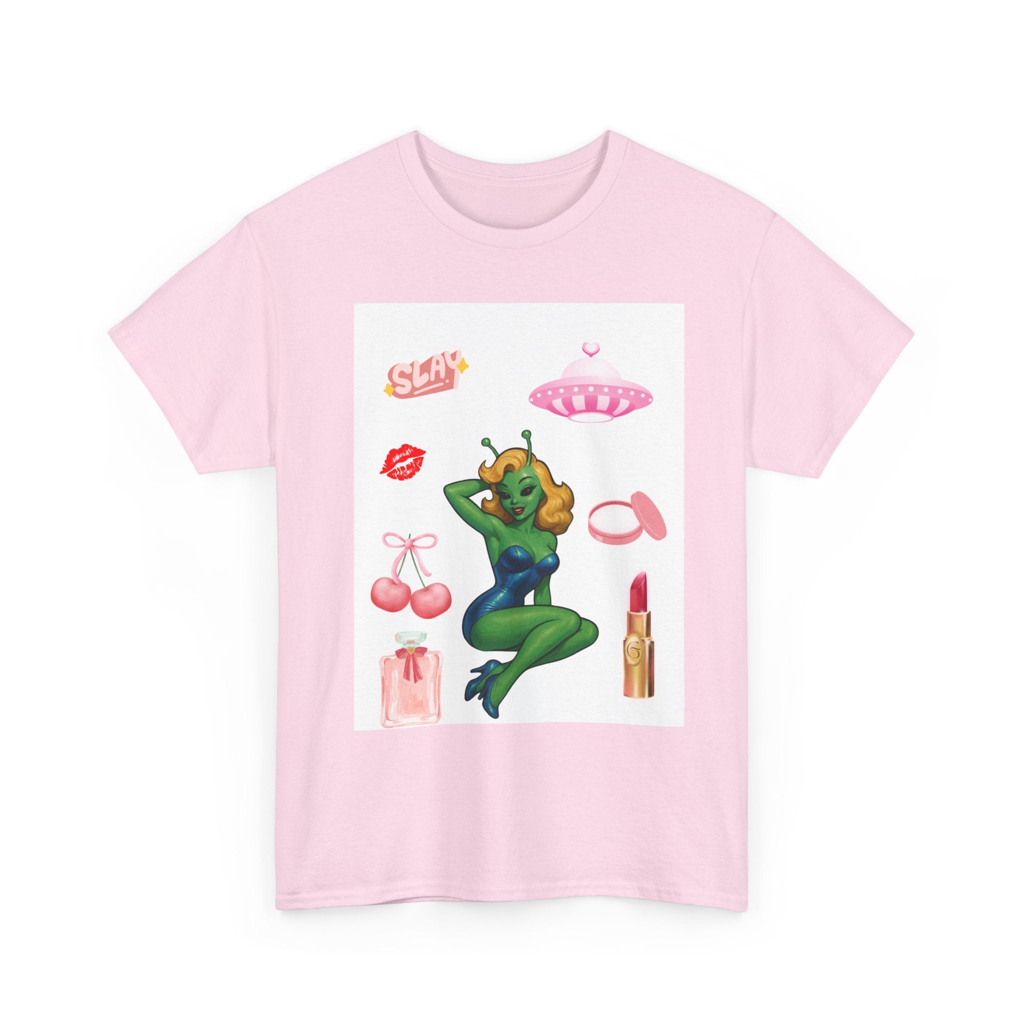 T-Shirt - Slay 1950s Alien Pin-Up Design