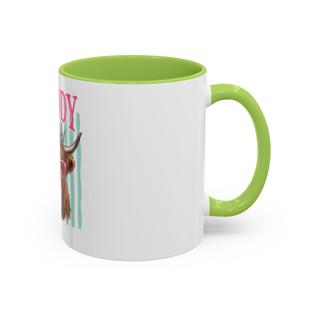 Moody Highland Cow Coffee Mug — Funny Crowned Cow with Bubblegum | Gift for Cow Lovers