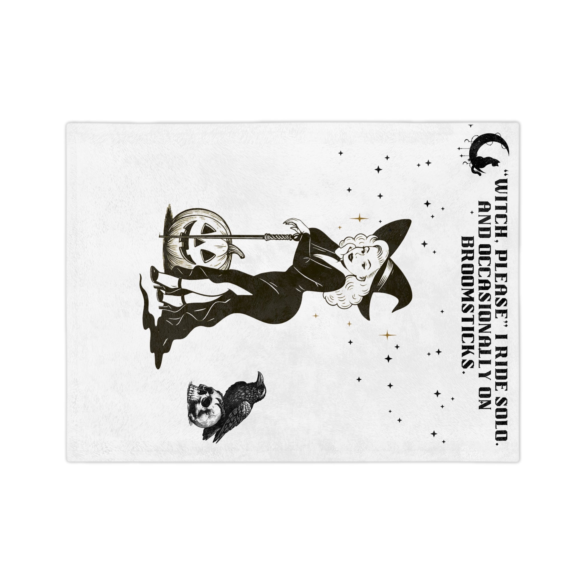 Fleece Blanket - Funny Witch Please Humor Halloween Spooky