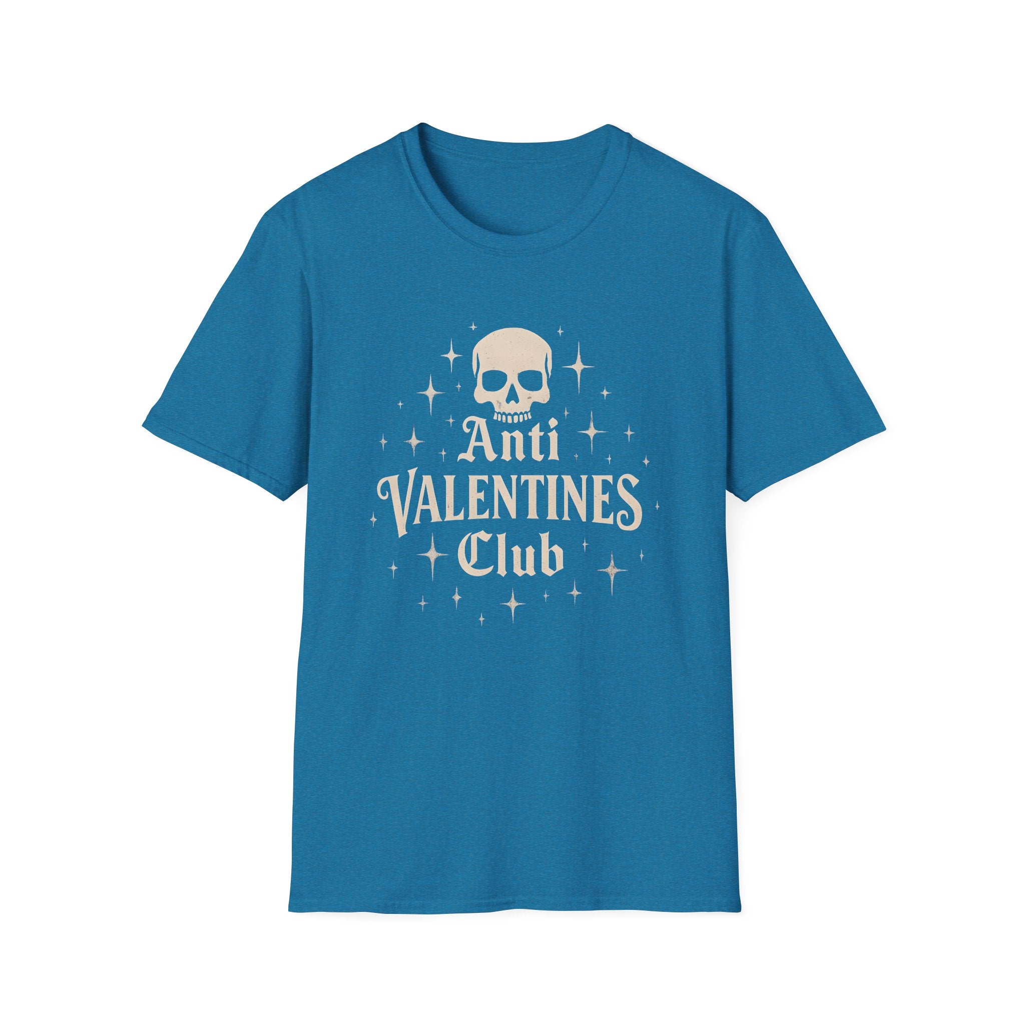 Anti-Valentine's Club Skull T-Shirt — Funny Anti-Valentine Tee    Trendy T-Shirt