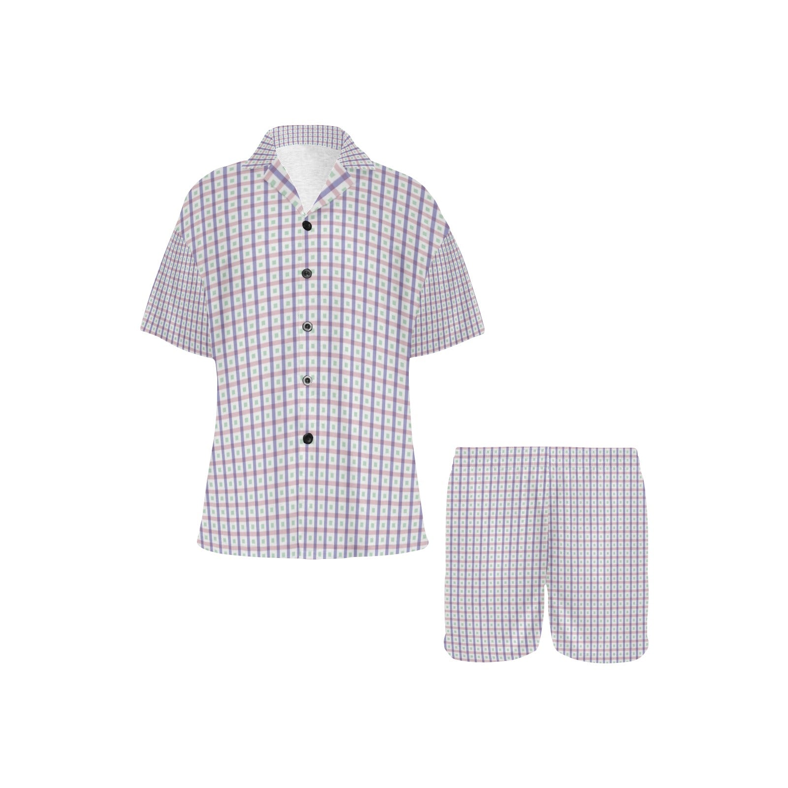 "Wolf Hill Ranch Signature Collection  "Lavender Gingham Floral Pajama Set