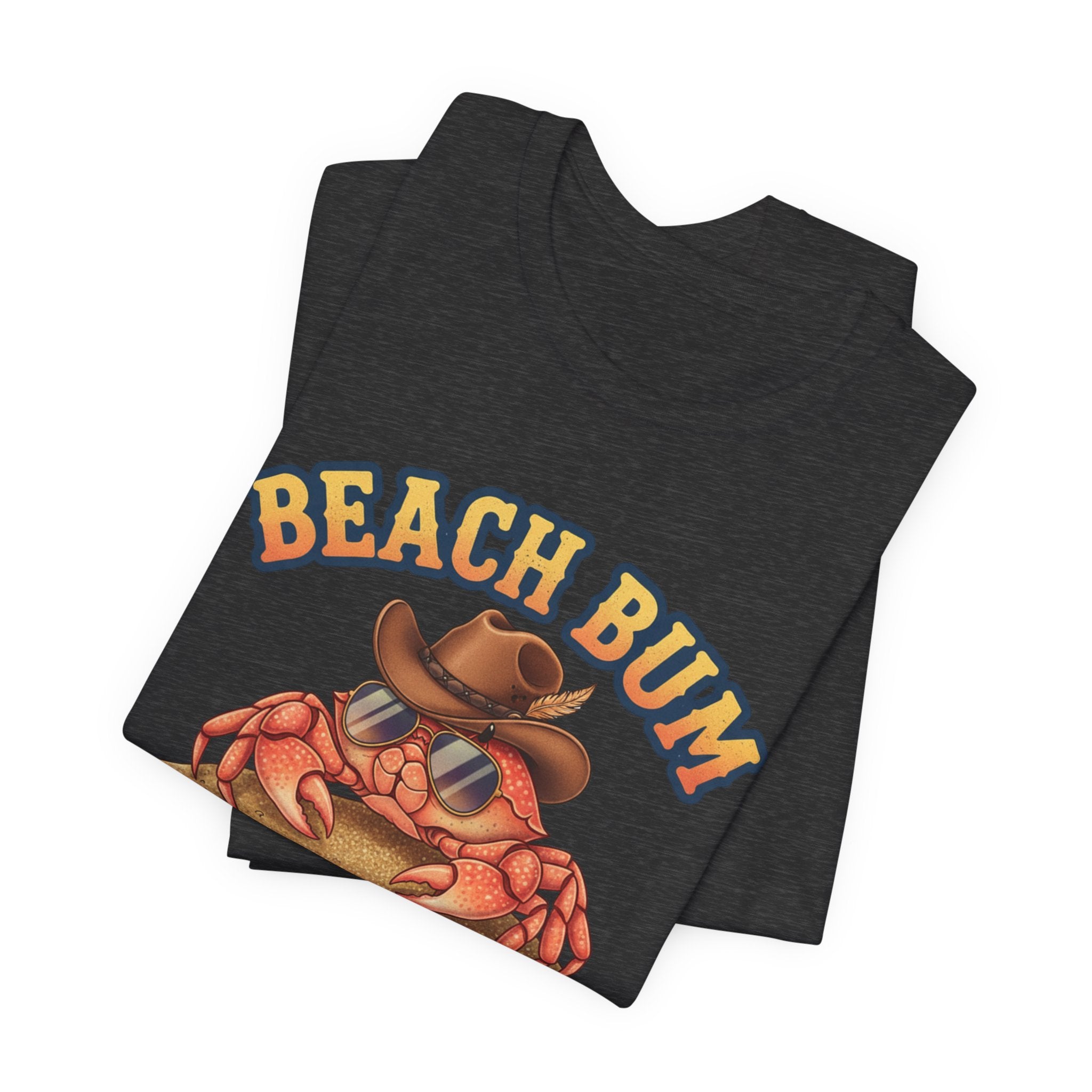 Beach Bum Crab T-Shirt — Funny Coastal Vacation Tee